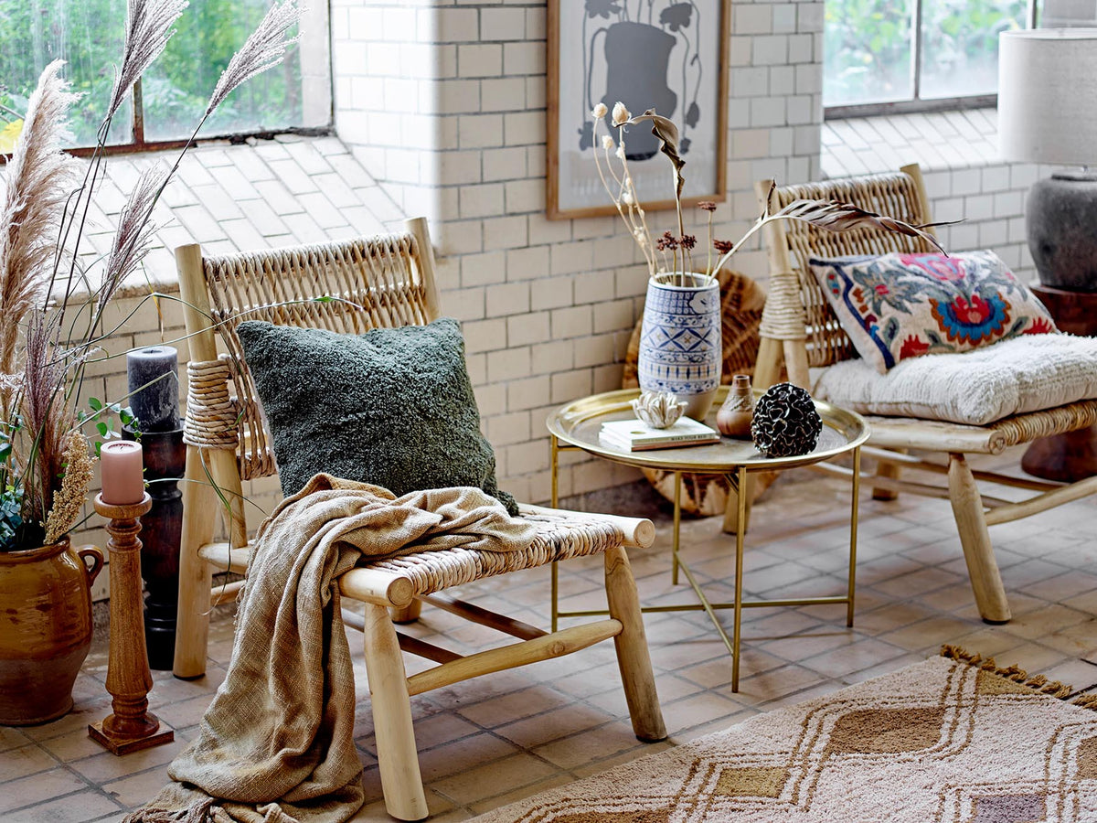 Fatuma Kissen, Natur, Baumwolle in Nature präsentiert im Onlineshop von KAQTU Design AG. Deko Kissen ist von Bloomingville