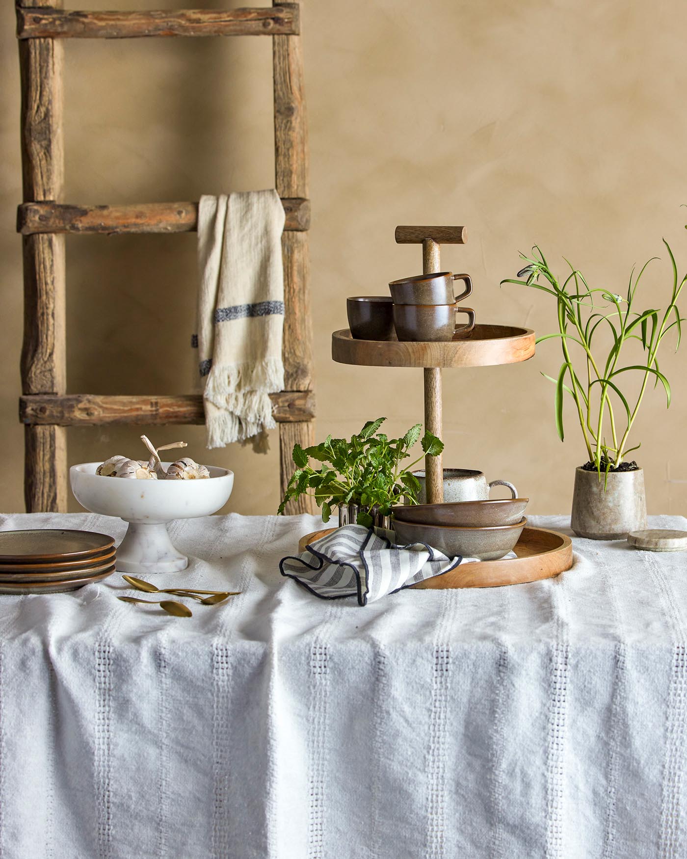 Luxuriöse Niccoline Decke aus Baumwolle für ein modernes Ambiente.