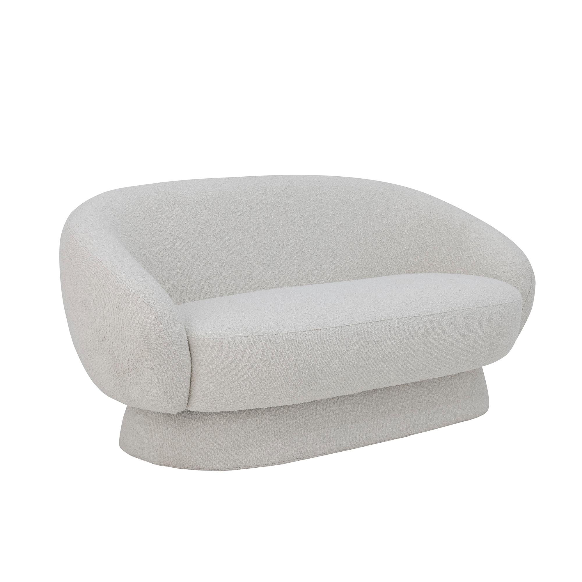 Stilvolles Ted Sofa in Weiss, aus Polyester, von Bloomingville.