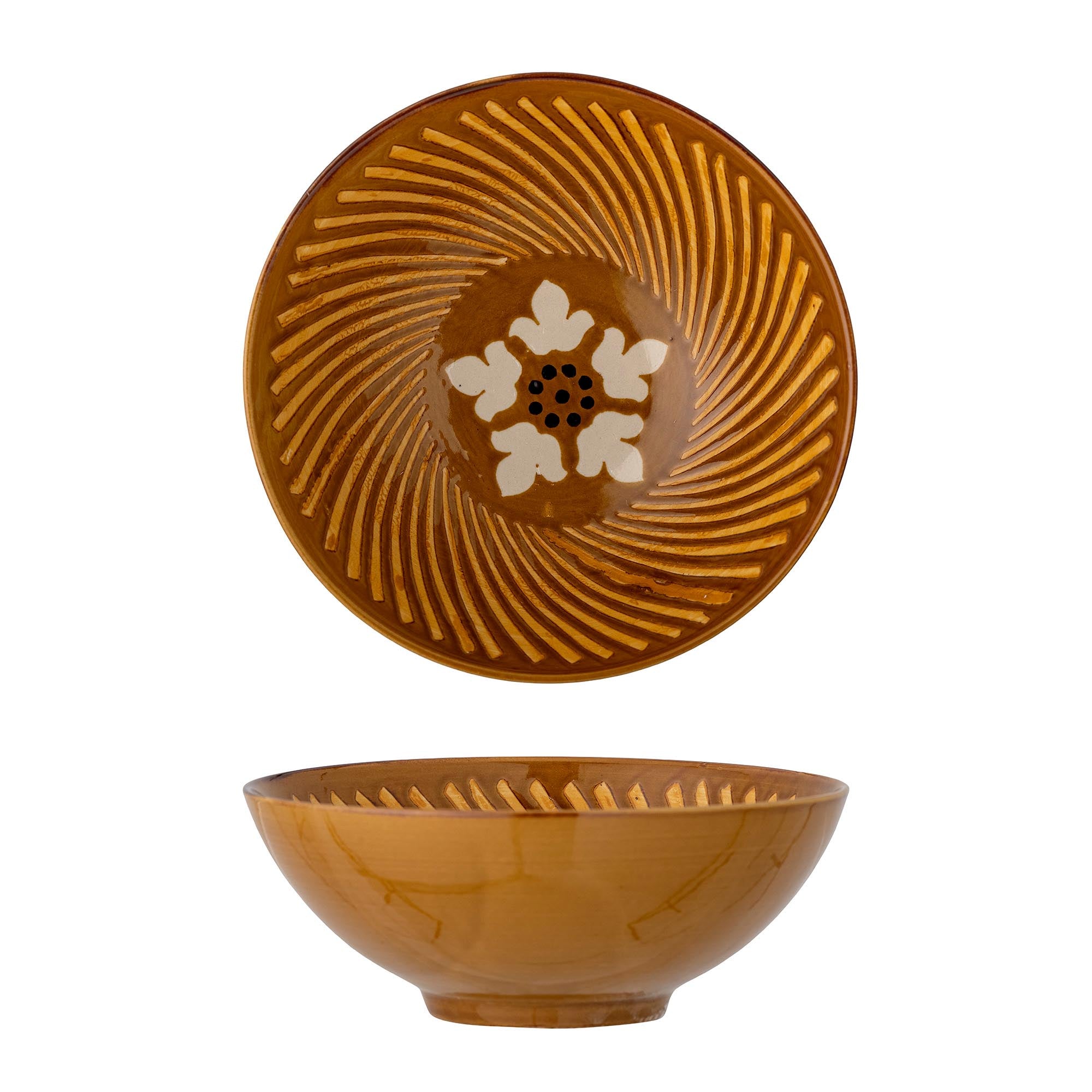 Natürliche Heikki Schale aus braunem Steingut von Bloomingville.