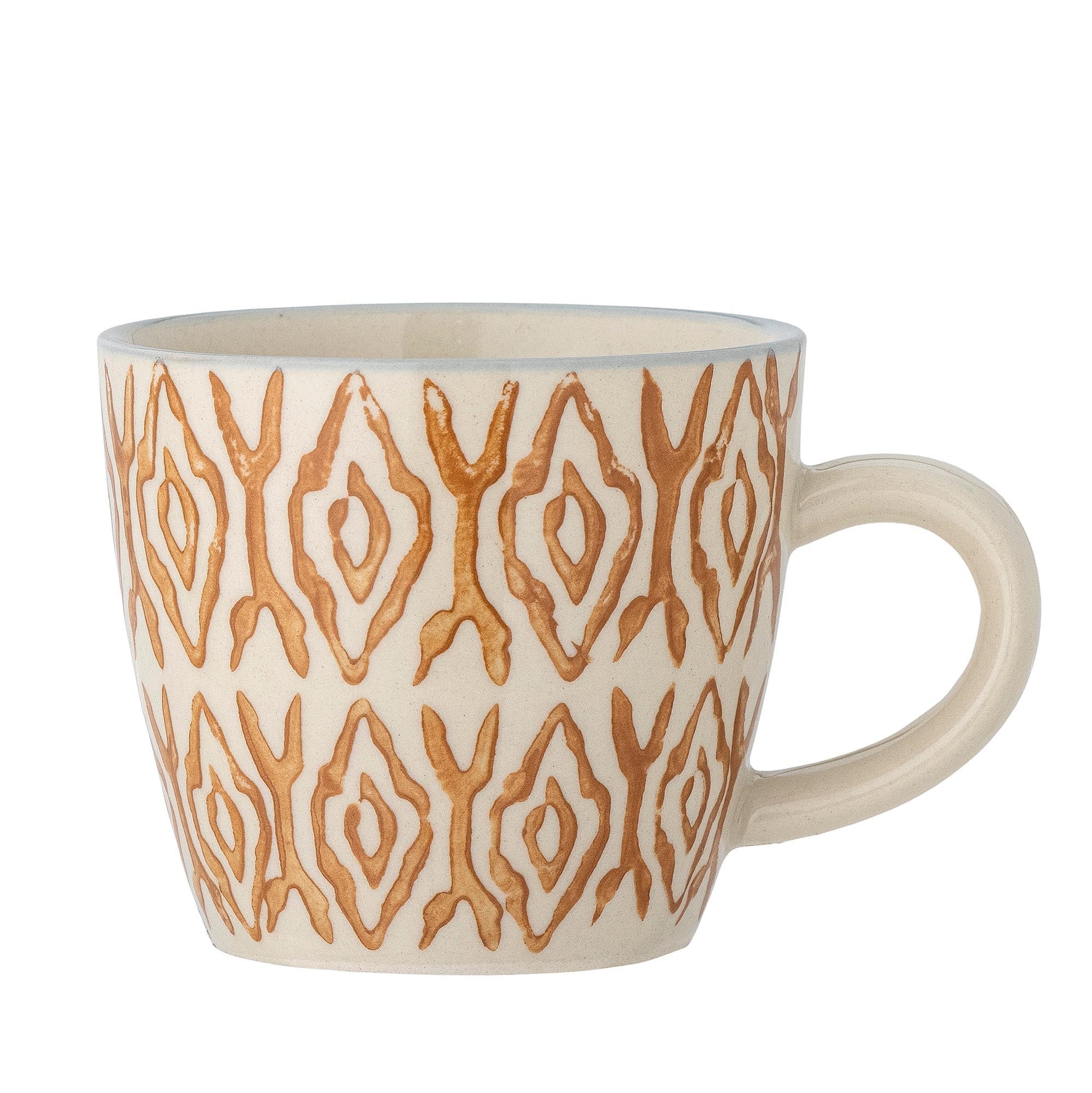 Entdecken Sie die stilvolle Maple Tasse in Orange aus Steingut. Ideal für Kaffee und Tee, spülmaschinenfest und perfekt als Geschenk!
