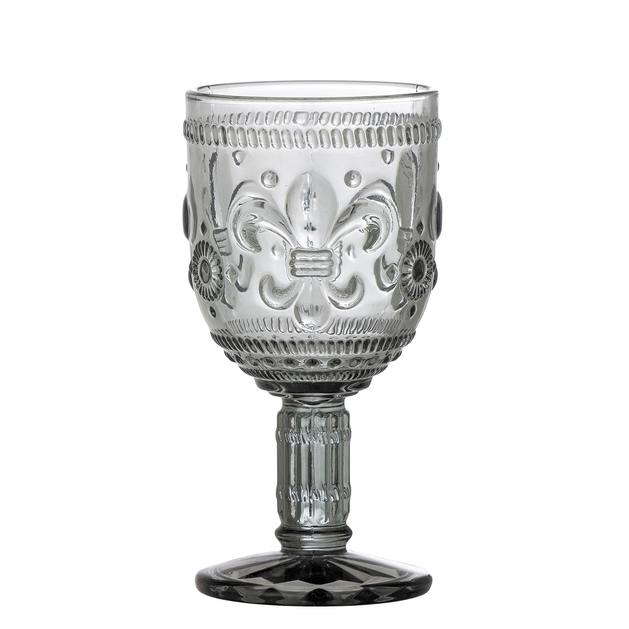 Cordelia Weinglas in edlem Grau, handgefertigt von Creative Collection.