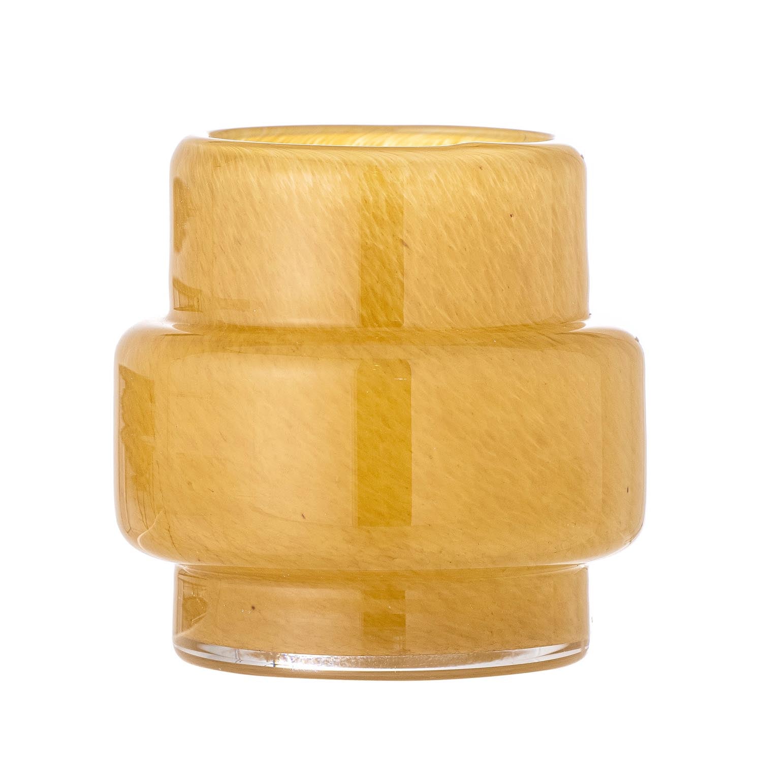 Jose Teelichthalter aus gelbem Glas, ein elegantes Dekoelement von Creative Collection für stimmungsvolle Lichtakzente.