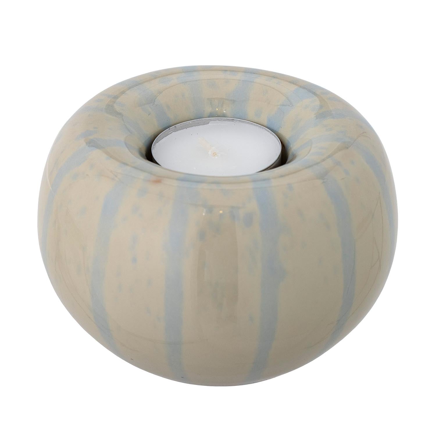 Der gelbe Agate Teelichthalter von Bloomingville aus Steingut verleiht Ihrem Zuhause eine warme Atmosphäre und moderne Eleganz.