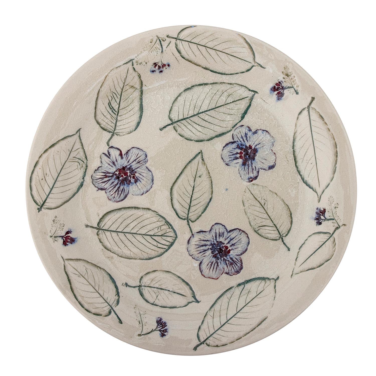 Elegantes grünes Tablett aus Steingut von Creative Collection, ideal für stilvolle Präsentationen und Dekorationen.