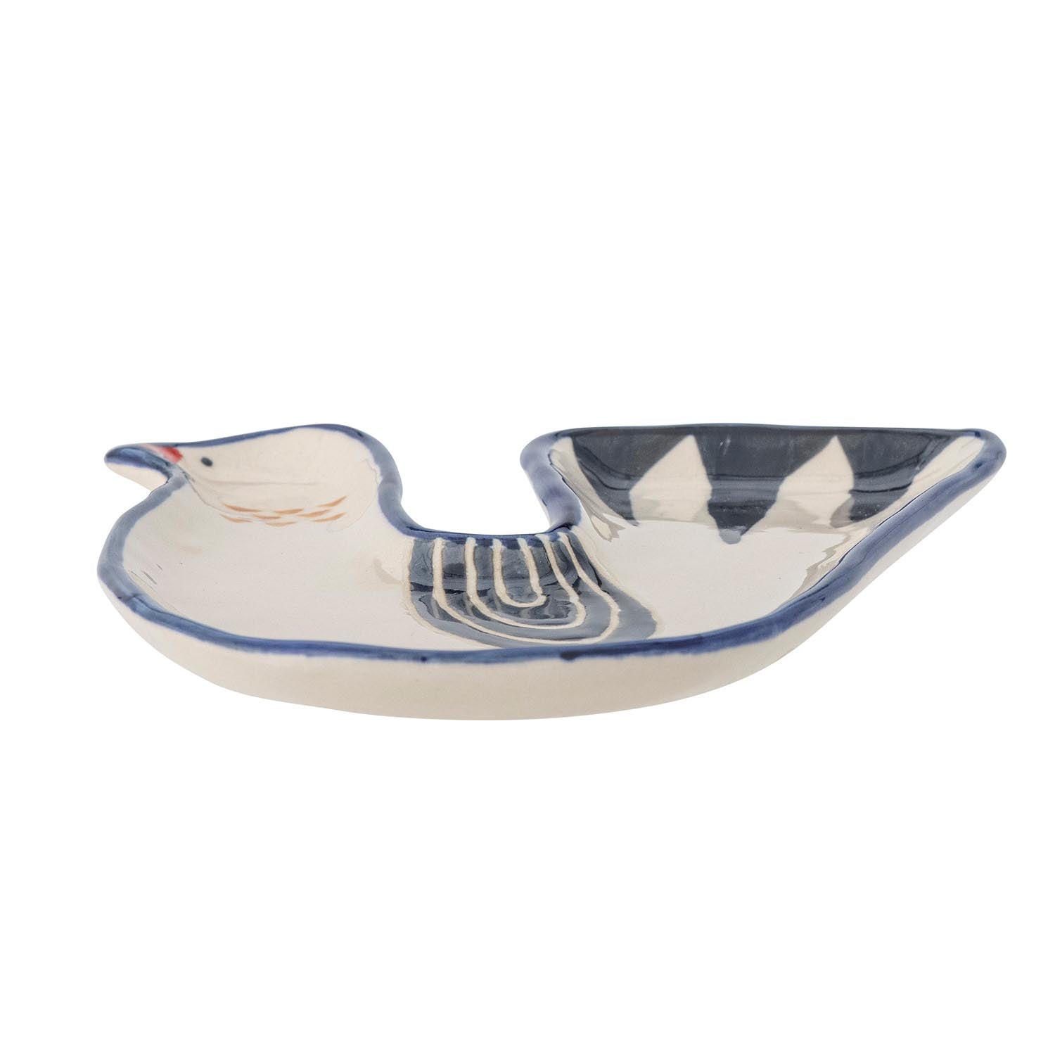 Die Trudy Schale aus weissem Steingut von Bloomingville besticht durch ihr elegantes Design und ist perfekt für jede Tischdekoration.