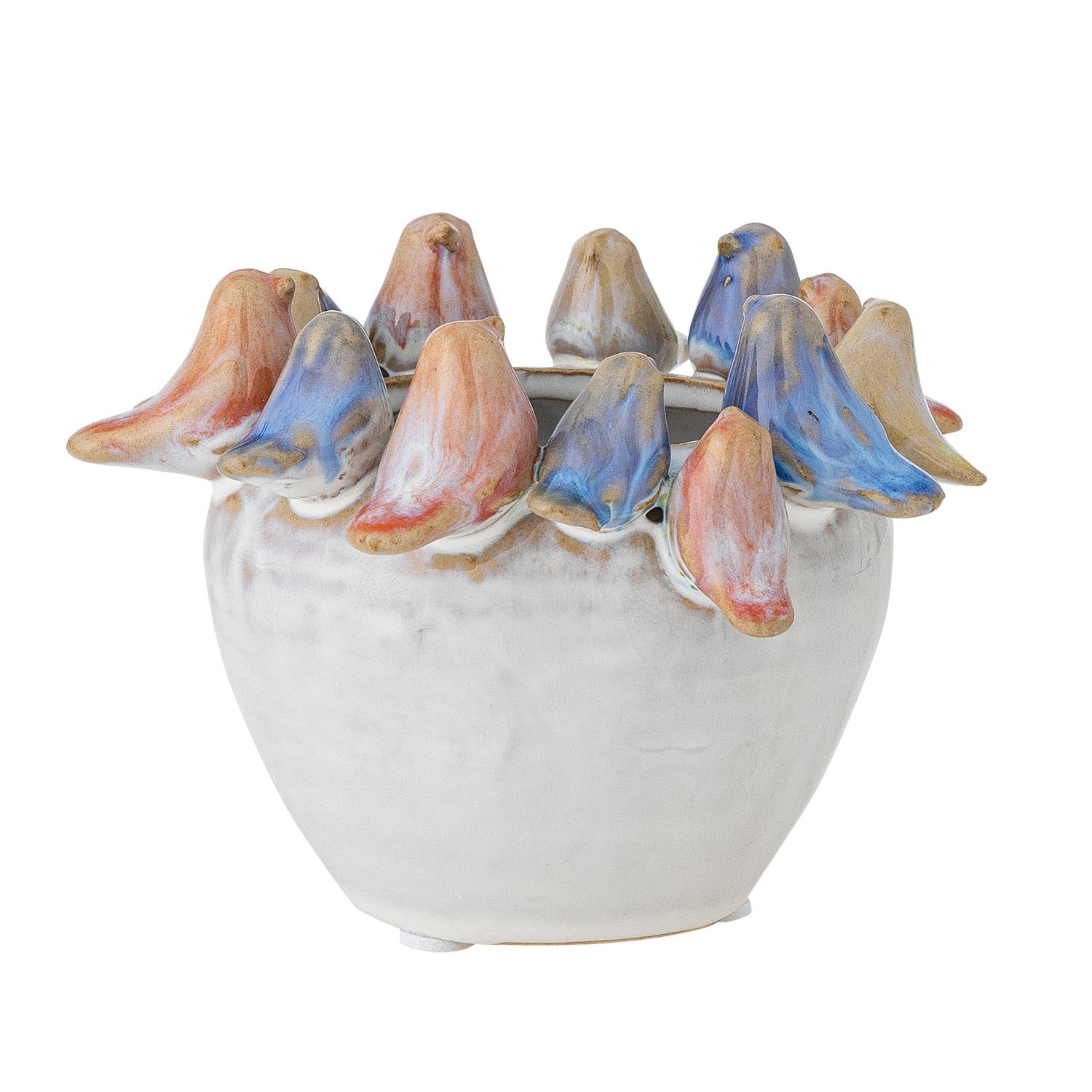 Eanna Blumentopf, Grau, Steingut in Grau präsentiert im Onlineshop von KAQTU Design AG. Blumentopf ist von Creative Collection