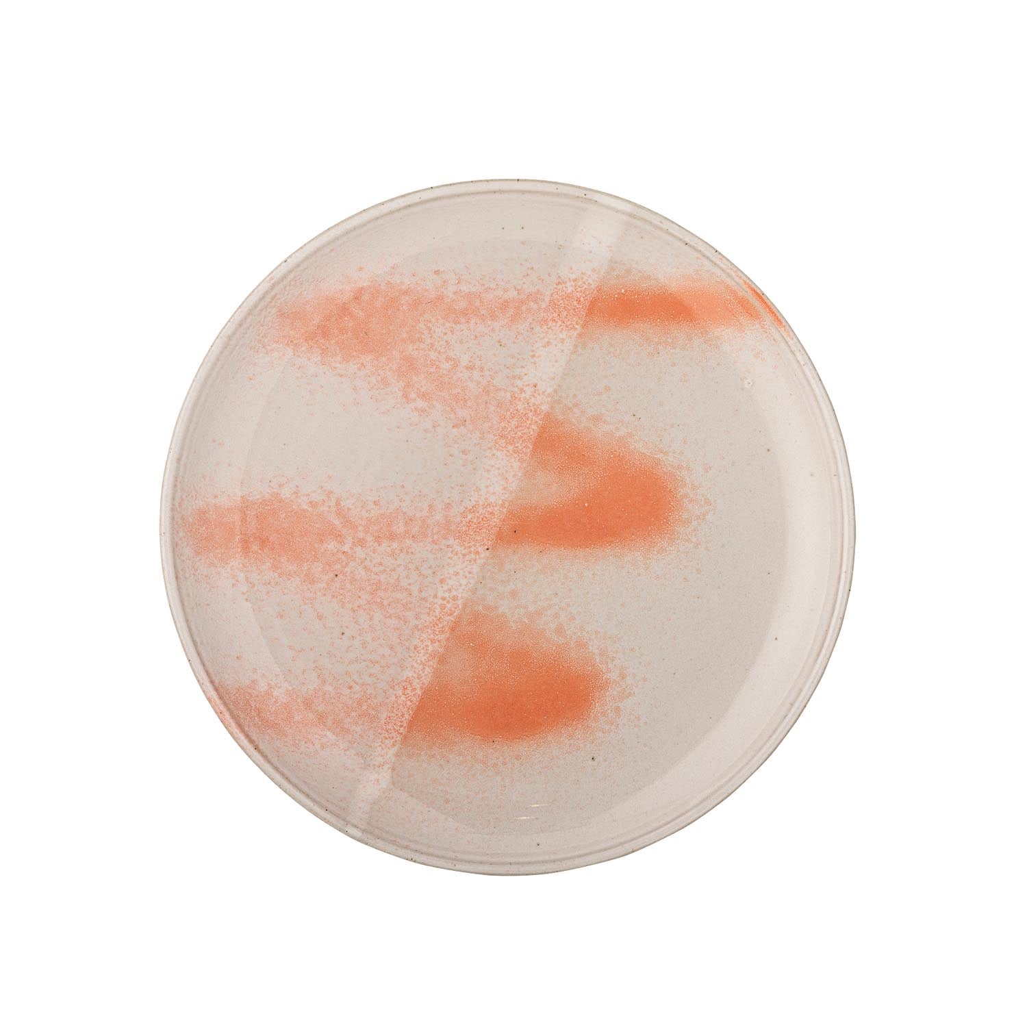 Der orange Paula Teller von Bloomingville aus Steingut besticht durch skandinavisches Design und ist ideal für stilvolle Tischdekoration.