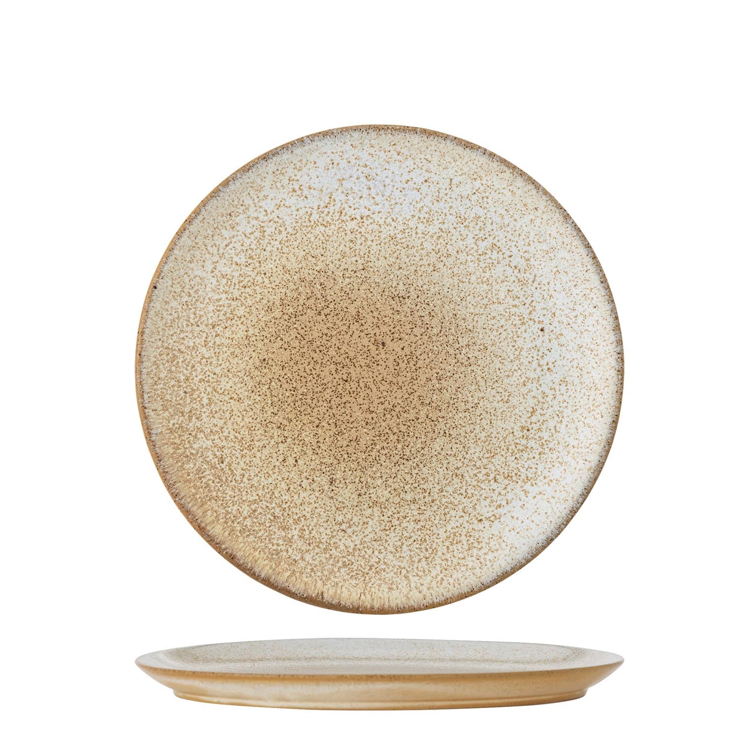 Der Paula Teller von Bloomingville aus Steingut in Naturtönen vereint Eleganz und Funktionalität für Ihren Esstisch.