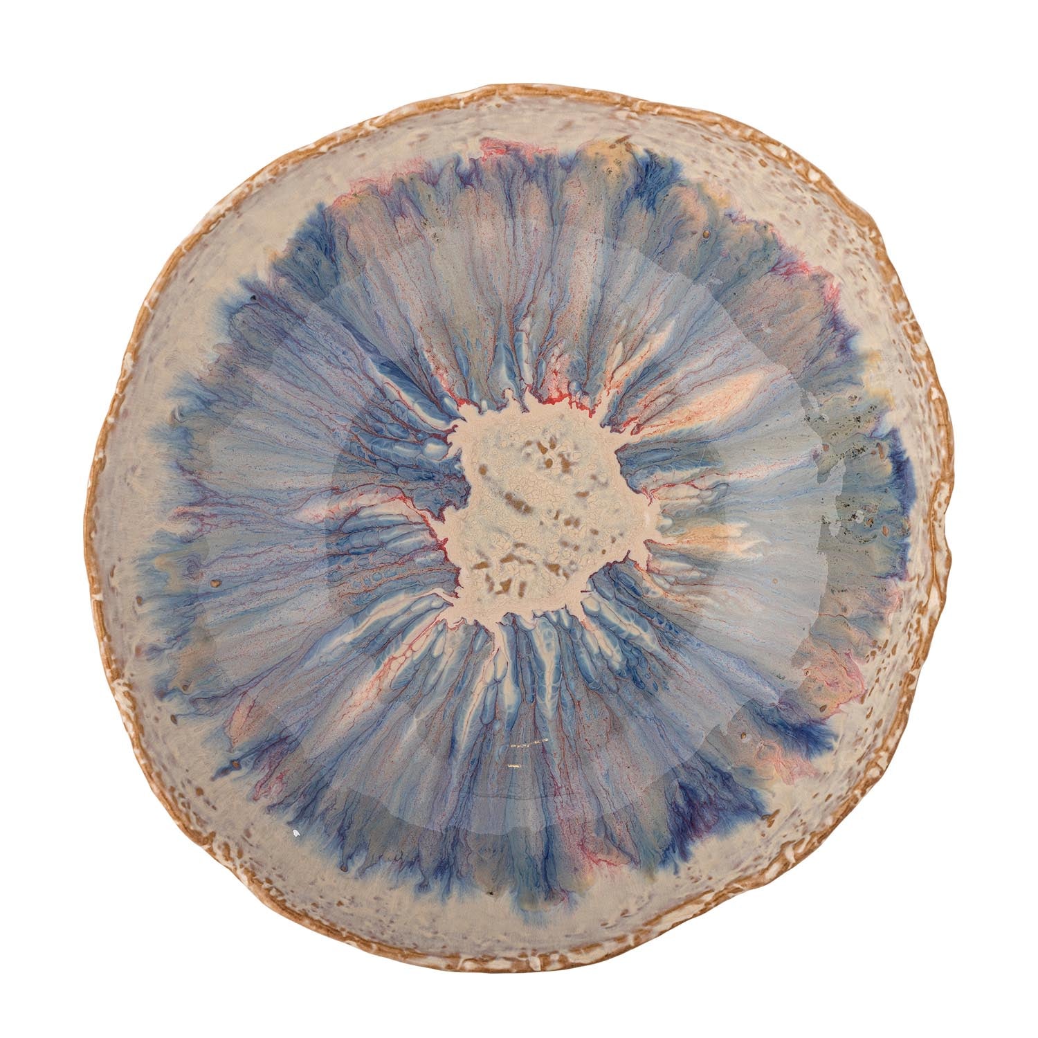 Die Amalia Schale von Bloomingville aus blauem Steingut besticht durch ihr elegantes Design und hochwertige Verarbeitung.