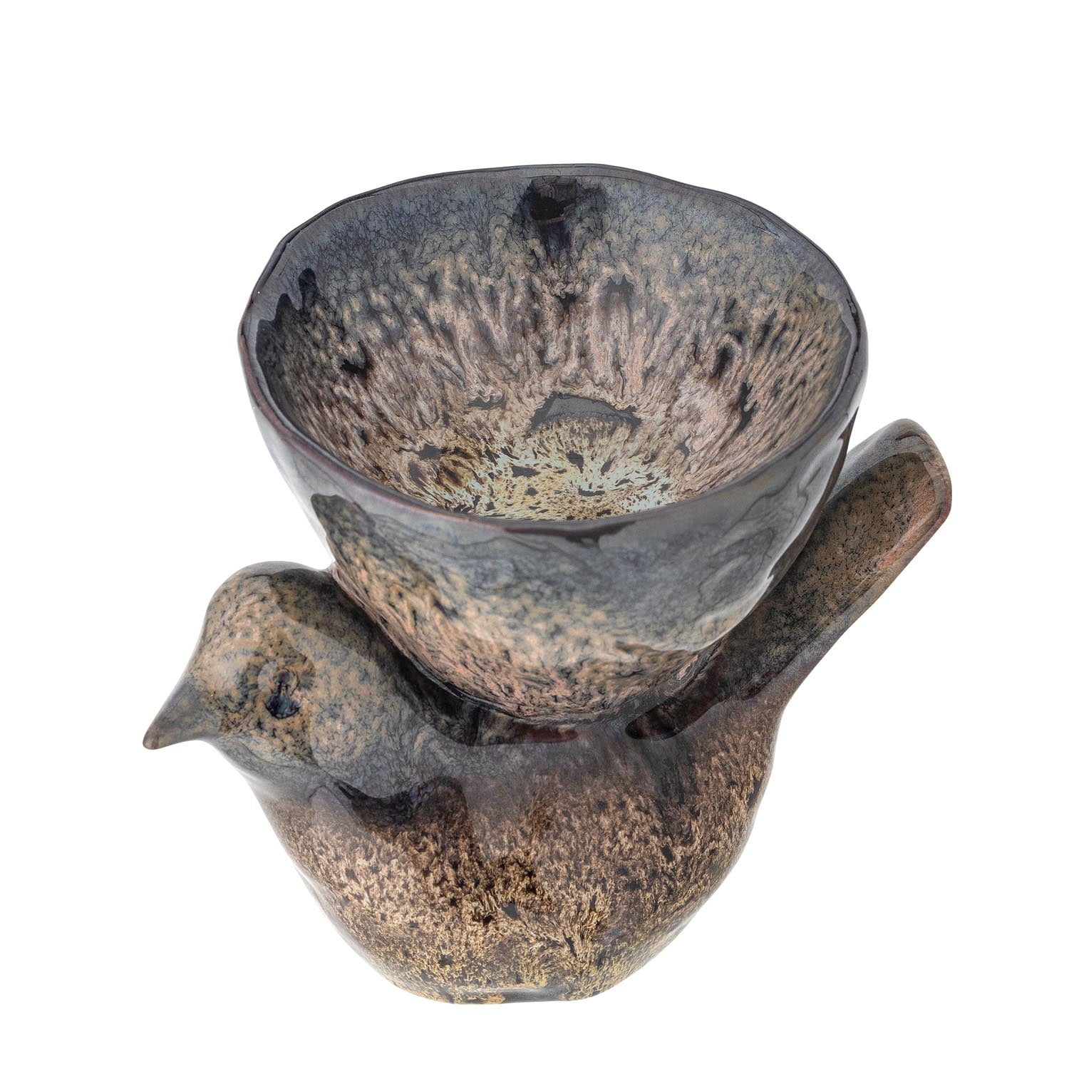 Elegantes braunes Steingut-Dekor von Creative Collection, ideal für moderne Wohnräume und stilvolle Einrichtung.