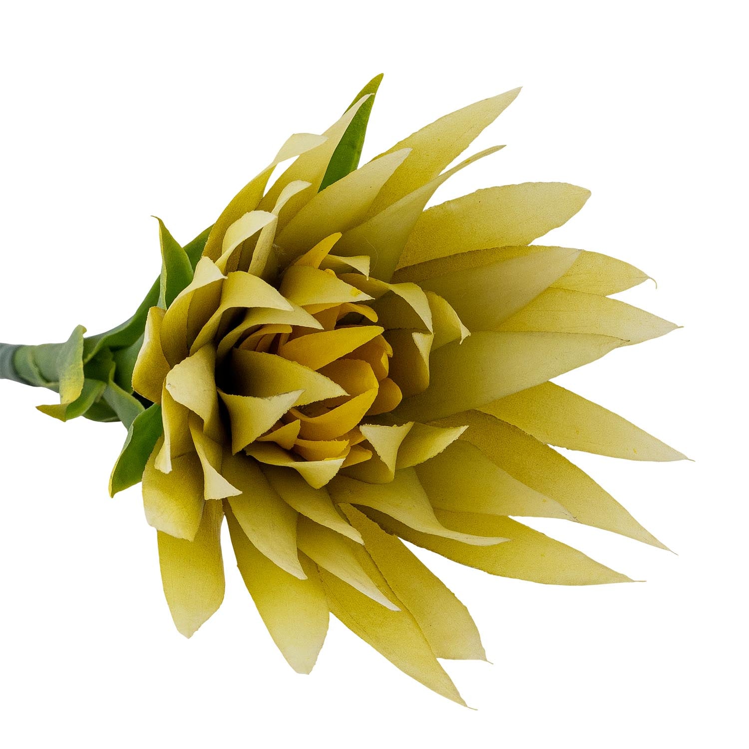 Realistisch gestaltete künstliche gelbe Lilie von Bloomingville, perfekt für elegante Dekorationen und dauerhafte Blumenarrangements.