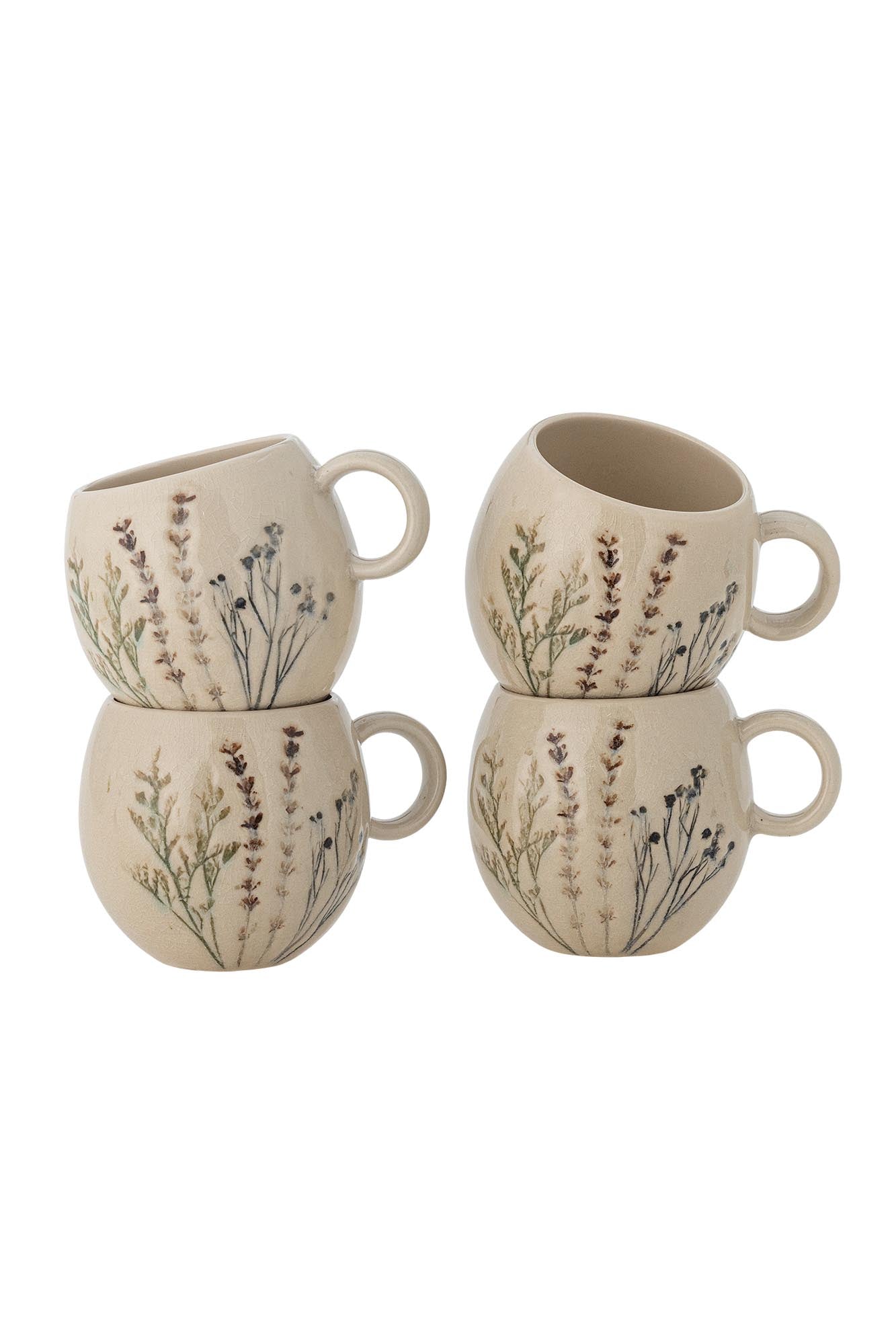Bea Becher, Multipack, Natur, Steingut in Natur präsentiert im Onlineshop von KAQTU Design AG. Tasse ist von Bloomingville