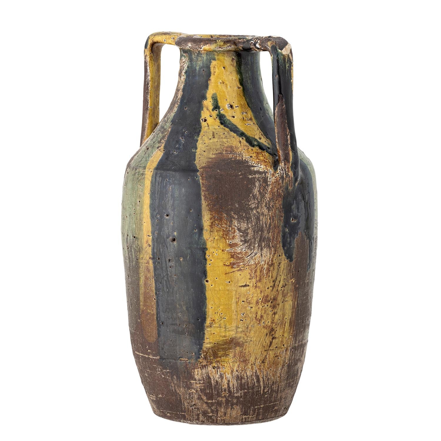 Die gelbe Terrakotta-Vase von Creative Collection besticht durch ihr wildes Design und bringt modernen Stil in Ihre Einrichtung.