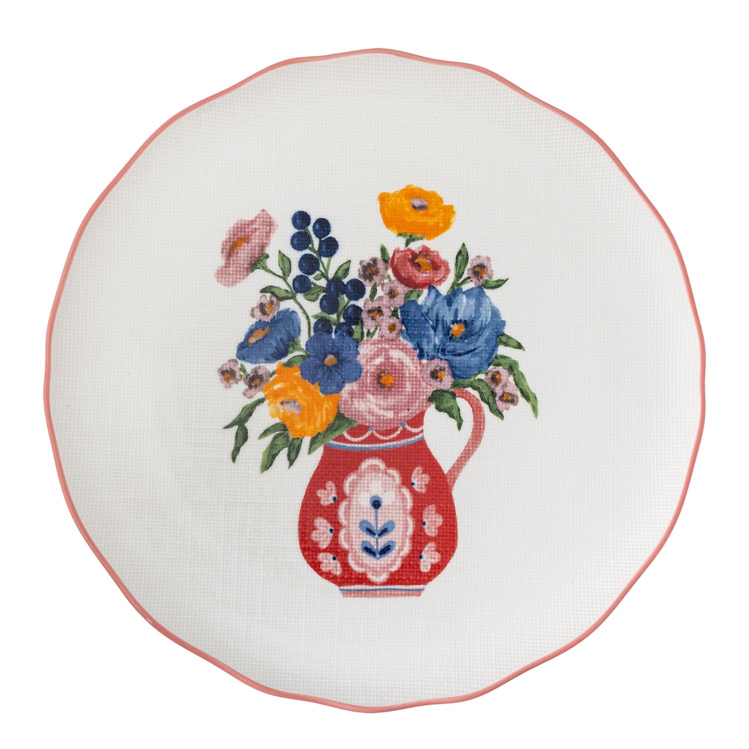 Der Dorothy Kuchenteller von Bloomingville aus Steingut in sanftem Rosa ist perfekt für elegante Tischarrangements.