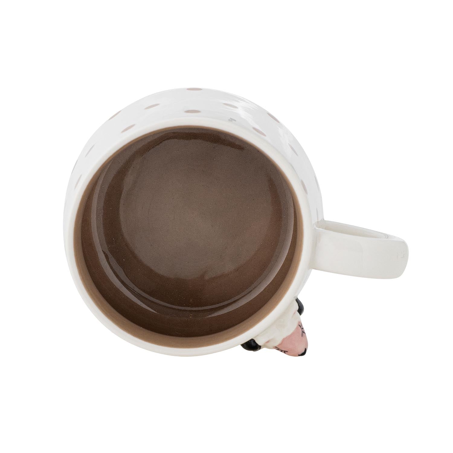 Die Dolly Tasse von Bloomingville Mini aus braunem Steingut besticht durch ihr charmantes Design und ist ideal für Kinder.