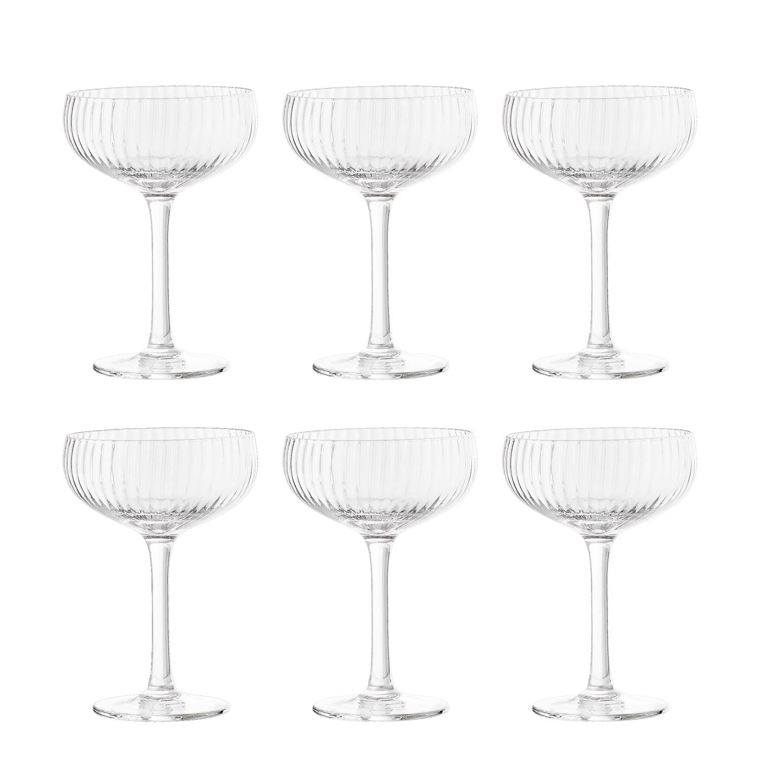 Elegantes Astrid Champagnerglas von Bloomingville: Klar, hochwertig, spülmaschinenfest, ideal für stilvolle Anlässe.