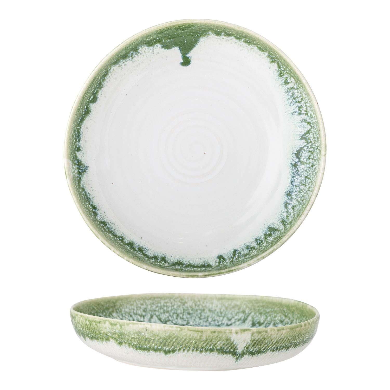 Prim Servierplatte, Grün, Steingut in Grün präsentiert im Onlineshop von KAQTU Design AG. Platte ist von Creative Collection