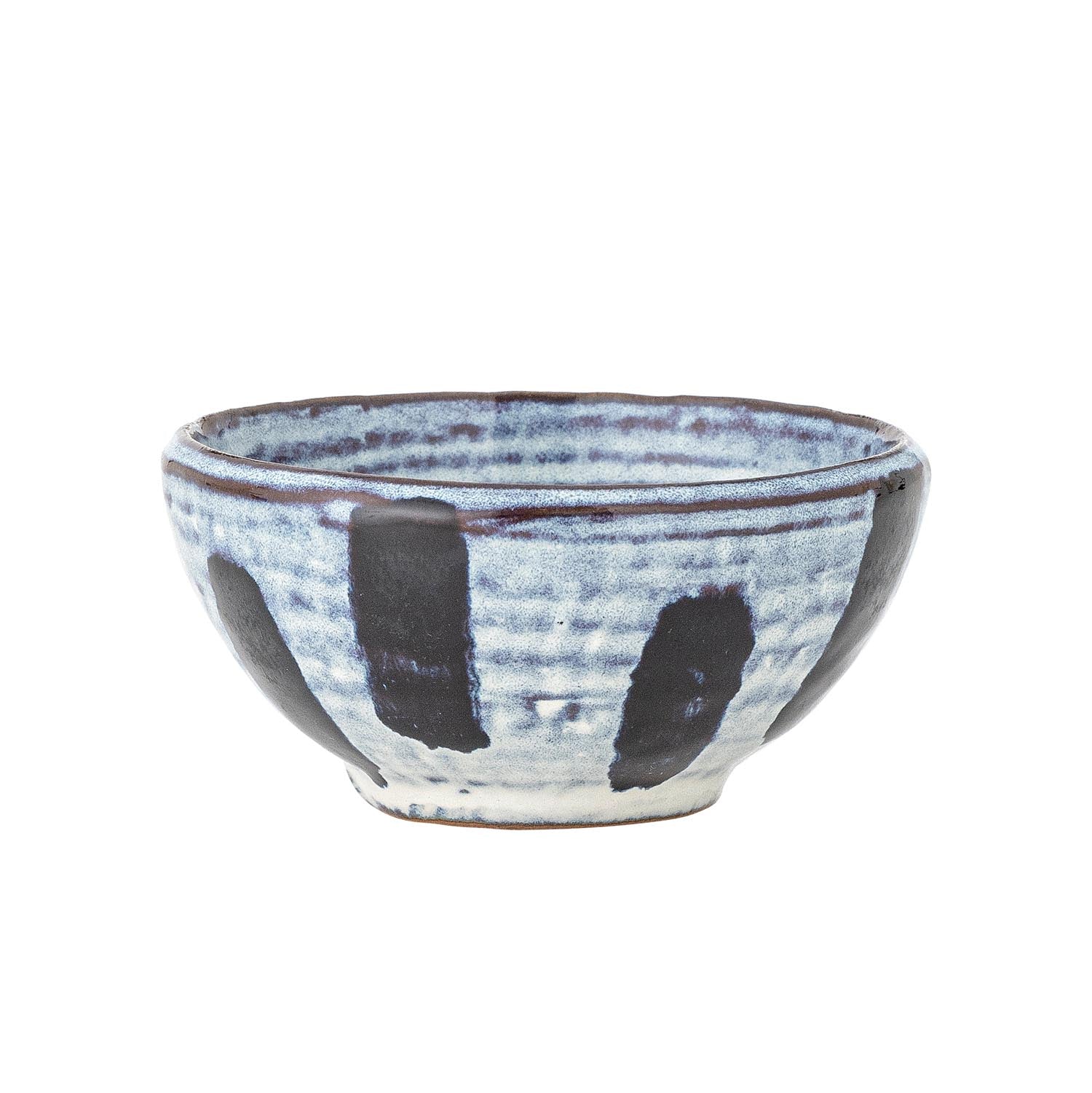 Zeitlose schwarze Steingutschale von Bloomingville, perfekt für moderne Tischdekoration und vielseitige Einsatzmöglichkeiten.