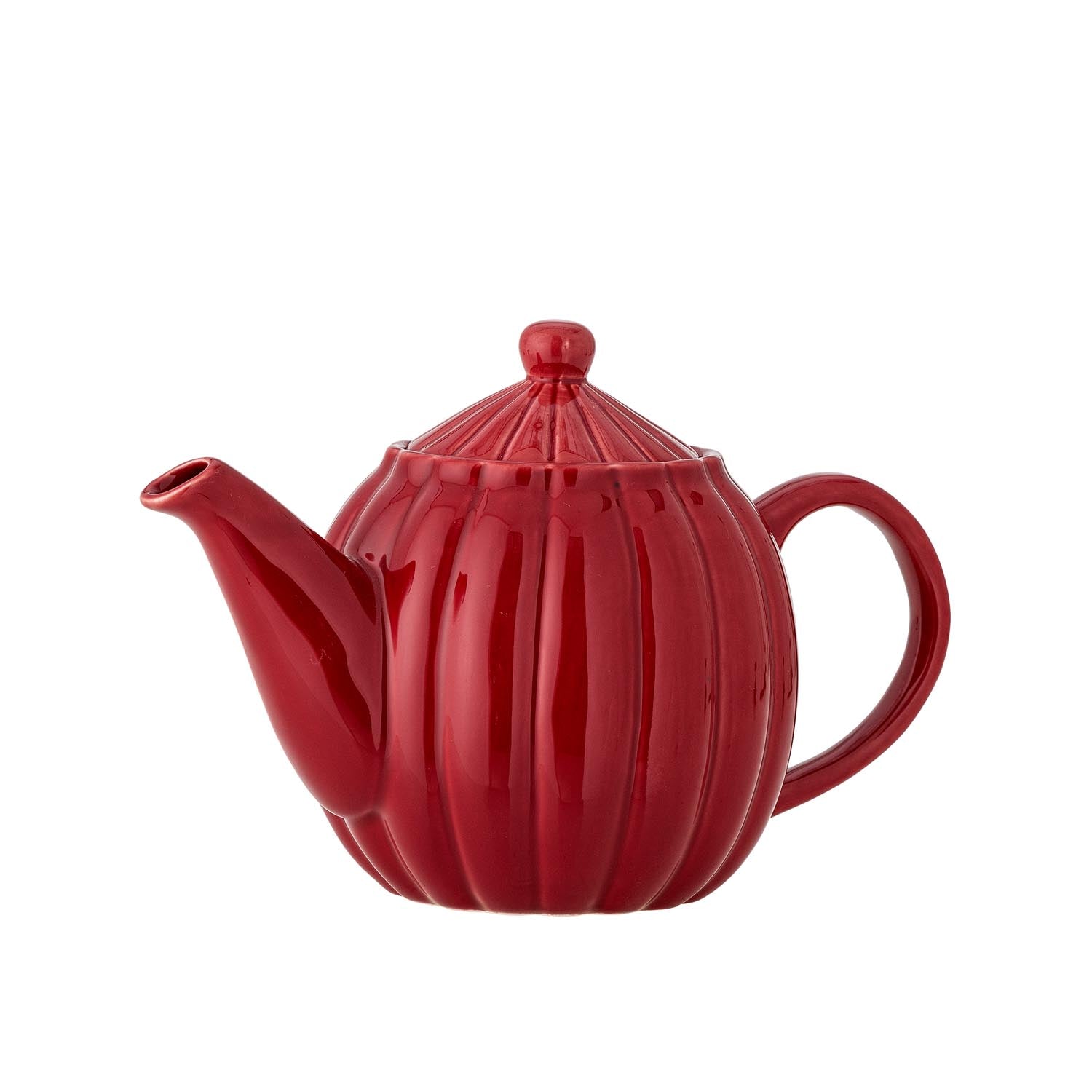 Die Latina Teekanne von Bloomingville in Rot aus Steingut besticht durch ihr stilvolles skandinavisches Design und Funktionalität.