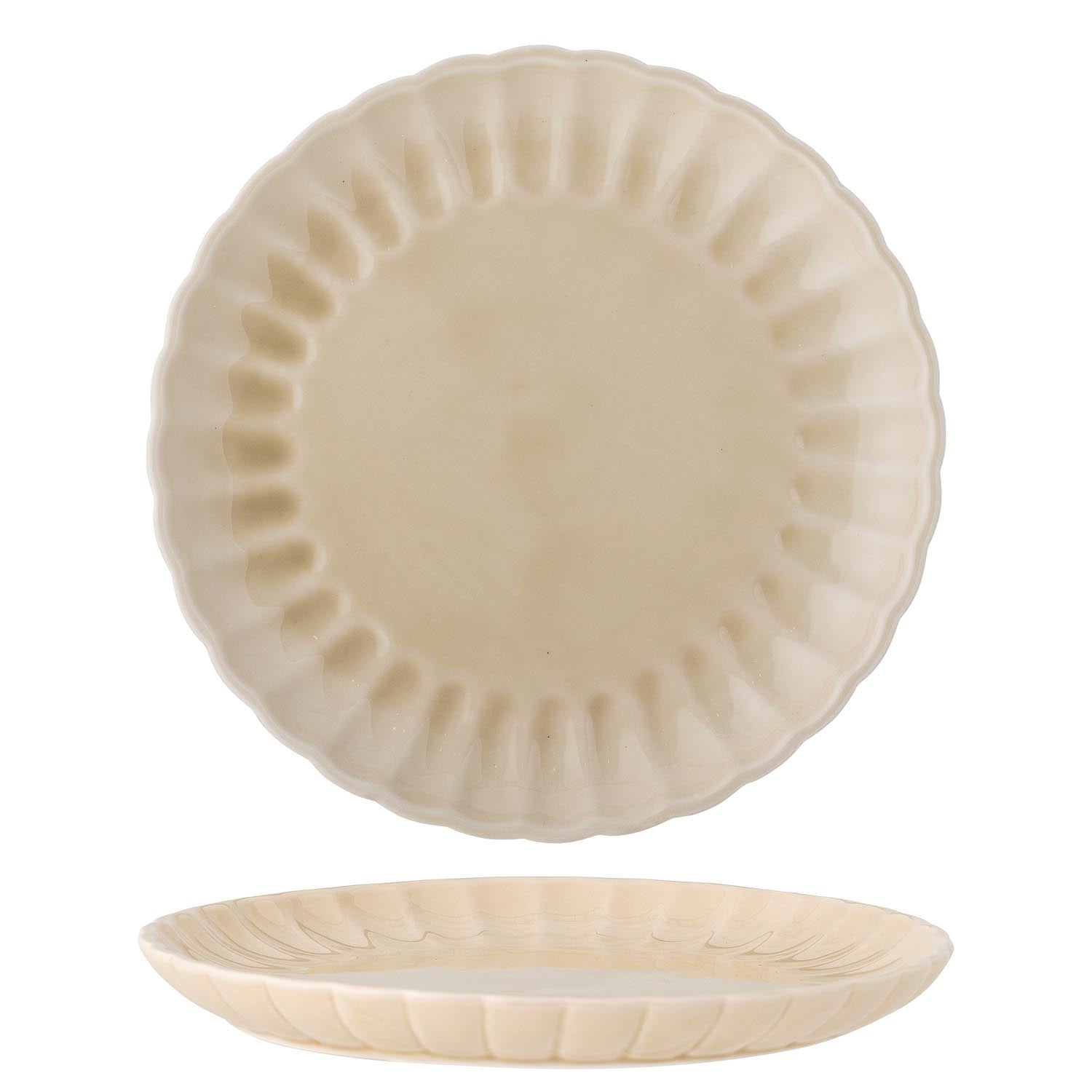 Latina Teller, Natur, Steingut in Natur präsentiert im Onlineshop von KAQTU Design AG. Teller ist von Bloomingville