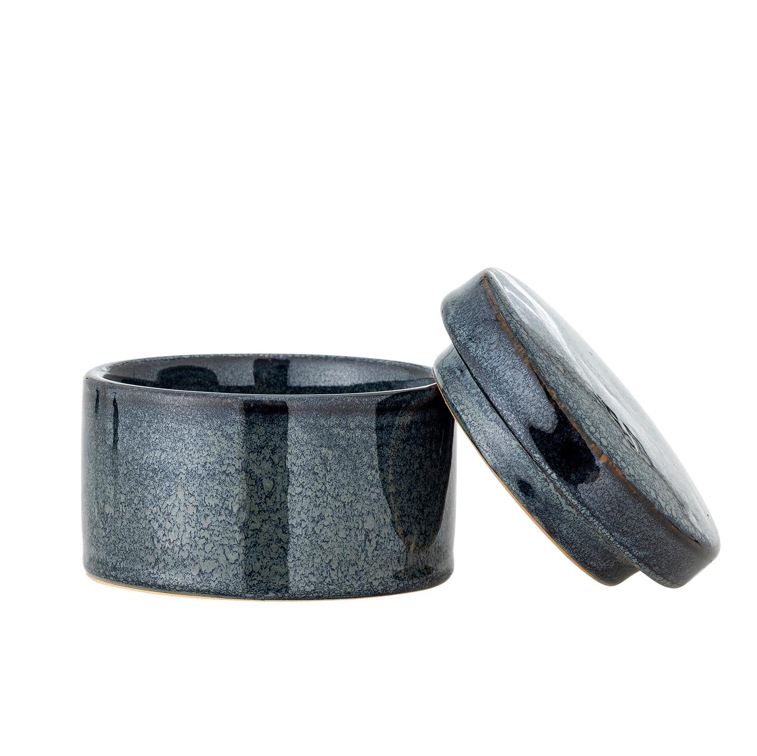 Elegantes Khai-Gefäss aus blauem Steingut von Creative Collection, ideal für stilvolle Dekorationen und Aufbewahrung.