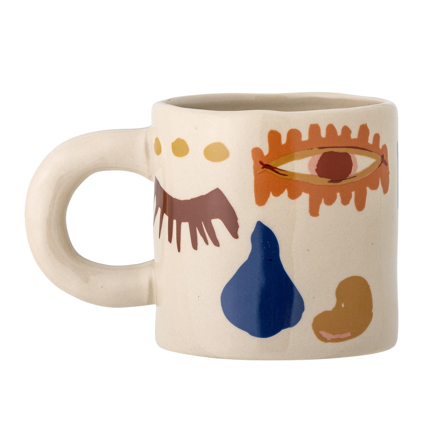 Die Horus Tasse von Bloomingville aus orangefarbenem Steingut besticht durch ihr stilvolles Design und ihre hochwertige Verarbeitung.