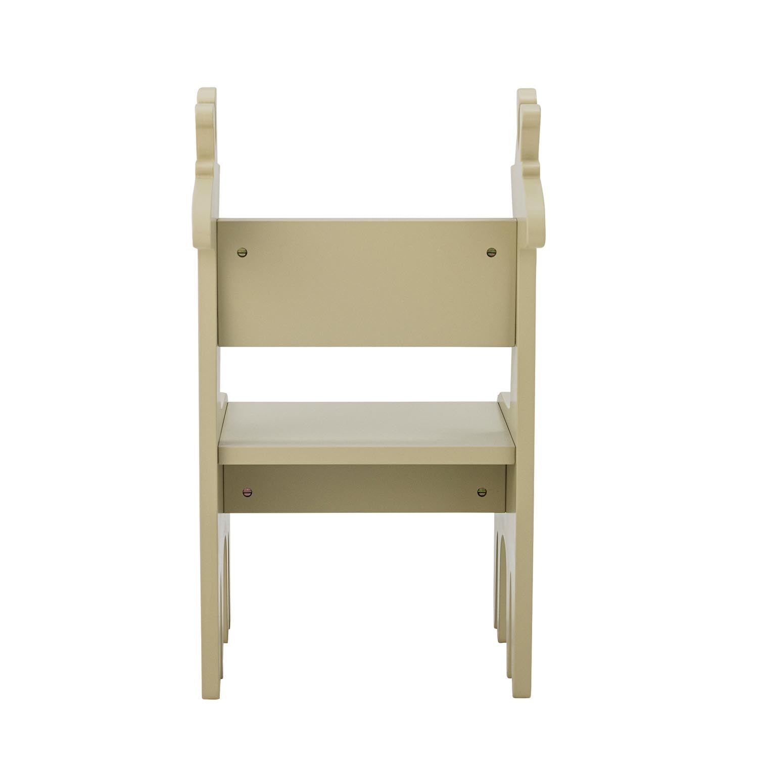 Der graue Ibber Stuhl von Bloomingville Mini, aus FSC®100% MDF, kombiniert Nachhaltigkeit und Stil für das Kinderzimmer.