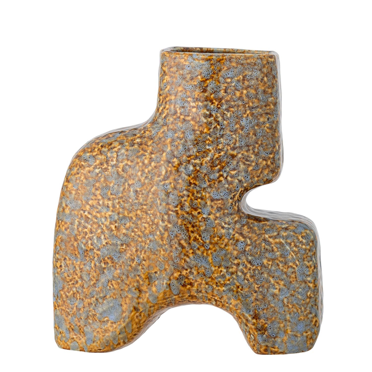 Die Ollia Vase von Bloomingville, gefertigt aus braunem Steingut, überzeugt mit ihrem schlichten und natürlichen Charme.