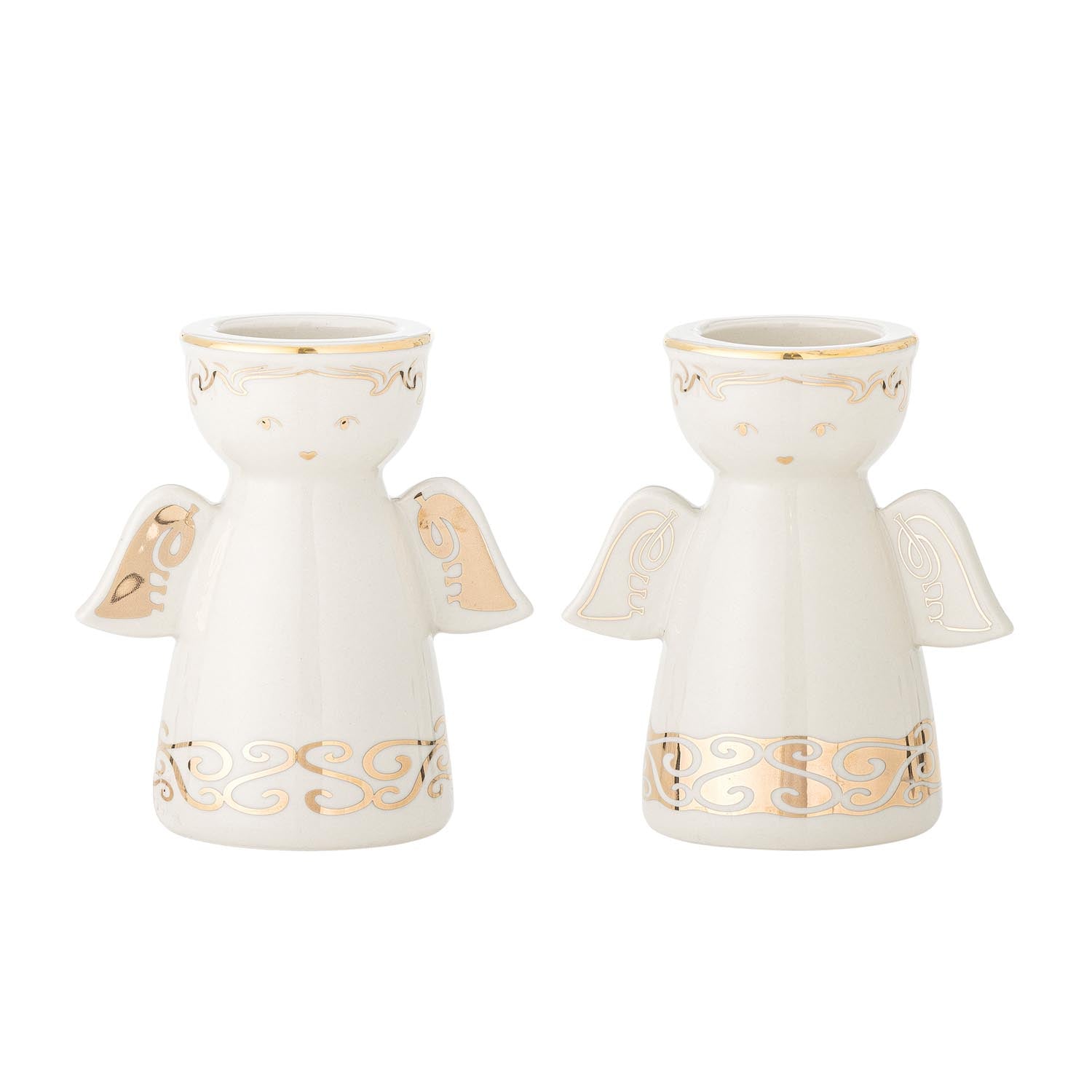 Faella Teelicht- und Kerzenhalter, Weiss, Steingut in Weiß präsentiert im Onlineshop von KAQTU Design AG. Teelichthalter ist von Bloomingville