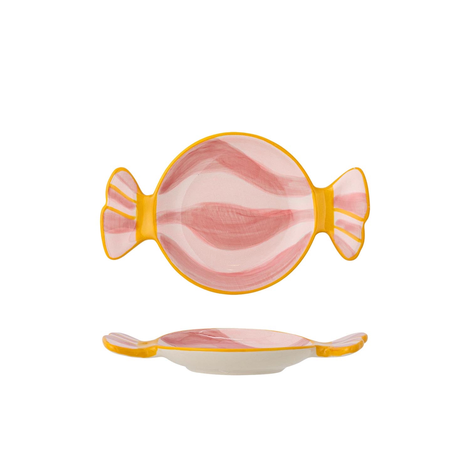 Caramella Servierplatte, Rose, Steingut in Rose präsentiert im Onlineshop von KAQTU Design AG. Platte ist von Bloomingville