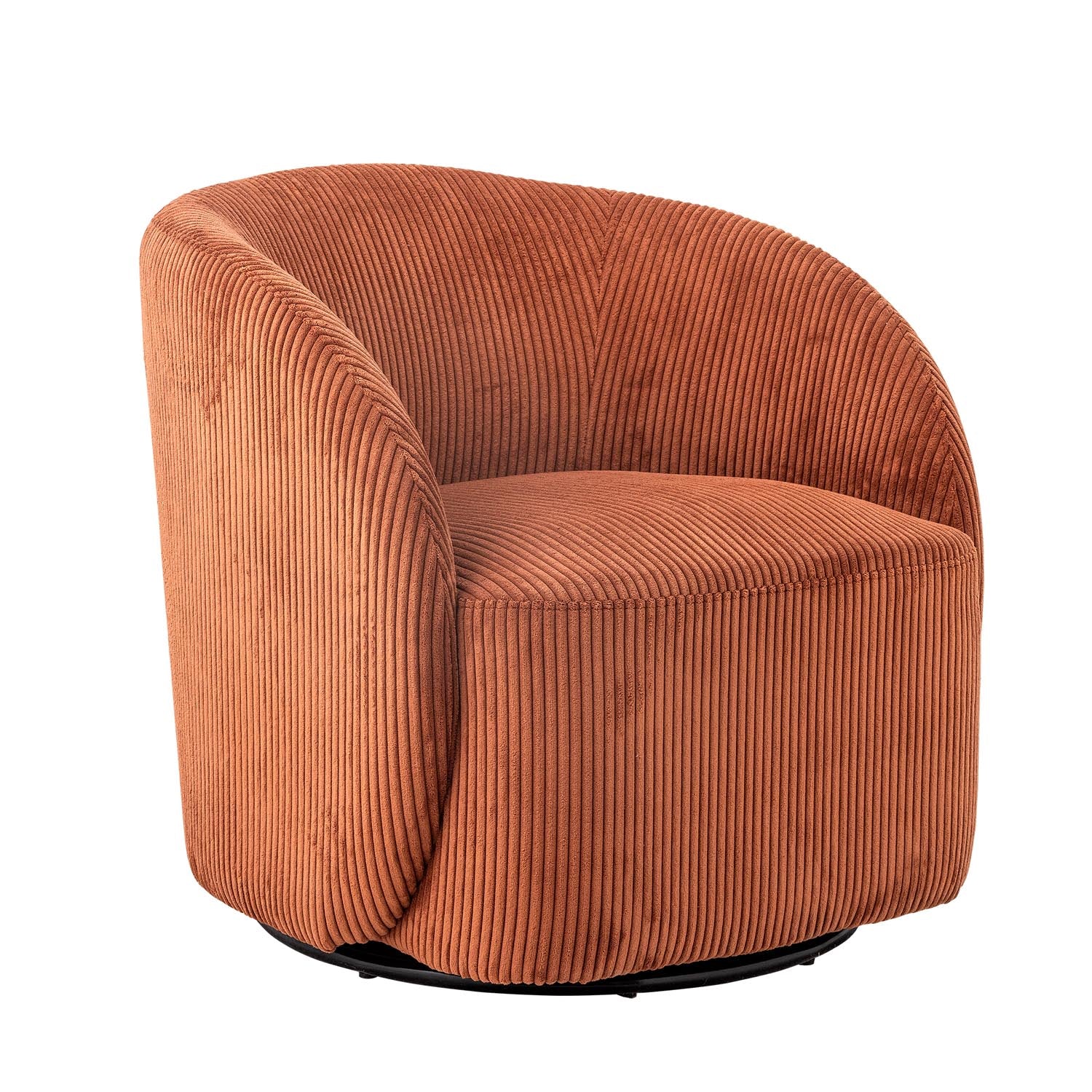 Der Pradi Loungesessel in Orange von Bloomingville bietet modernes Design und Komfort mit einem hochwertigen Polyesterbezug.