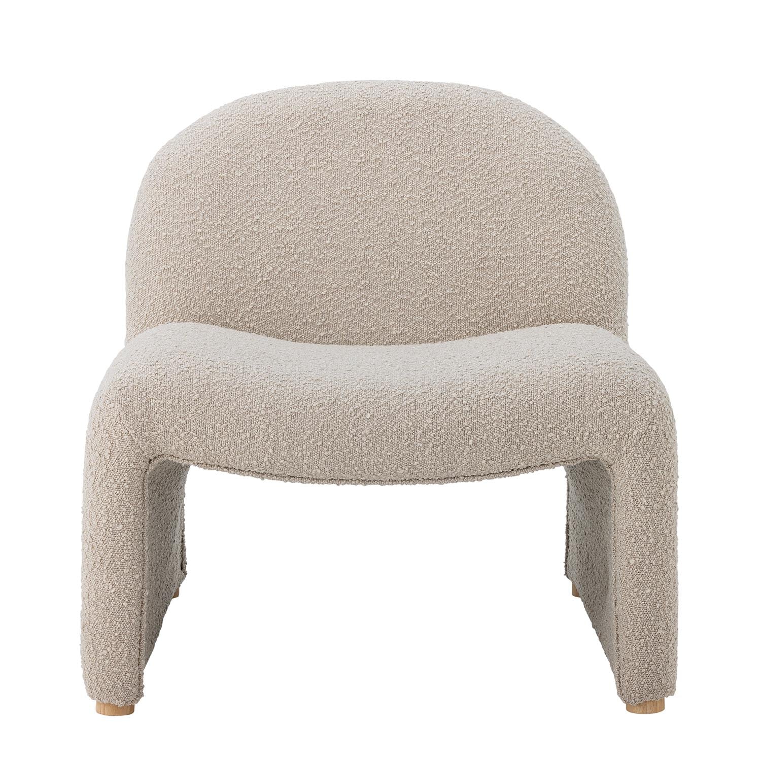 Neel Loungesessel: Stilvoller Komfort in Cremeweiss, Polyester-Bouclé, einladendes Design, ideal für modernes und klassisches Interieur.