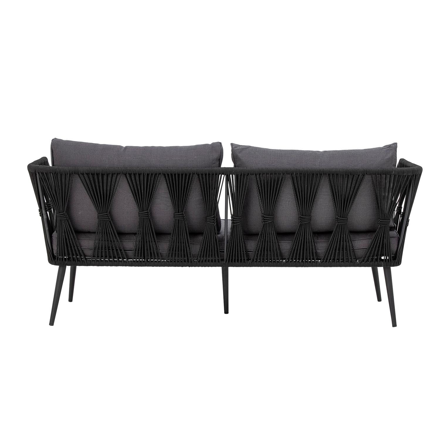 Pavone Fire-resistant Sofa, Schwarz, Metall in Schwarz präsentiert im Onlineshop von KAQTU Design AG. Lounge Sofa ist von Bloomingville