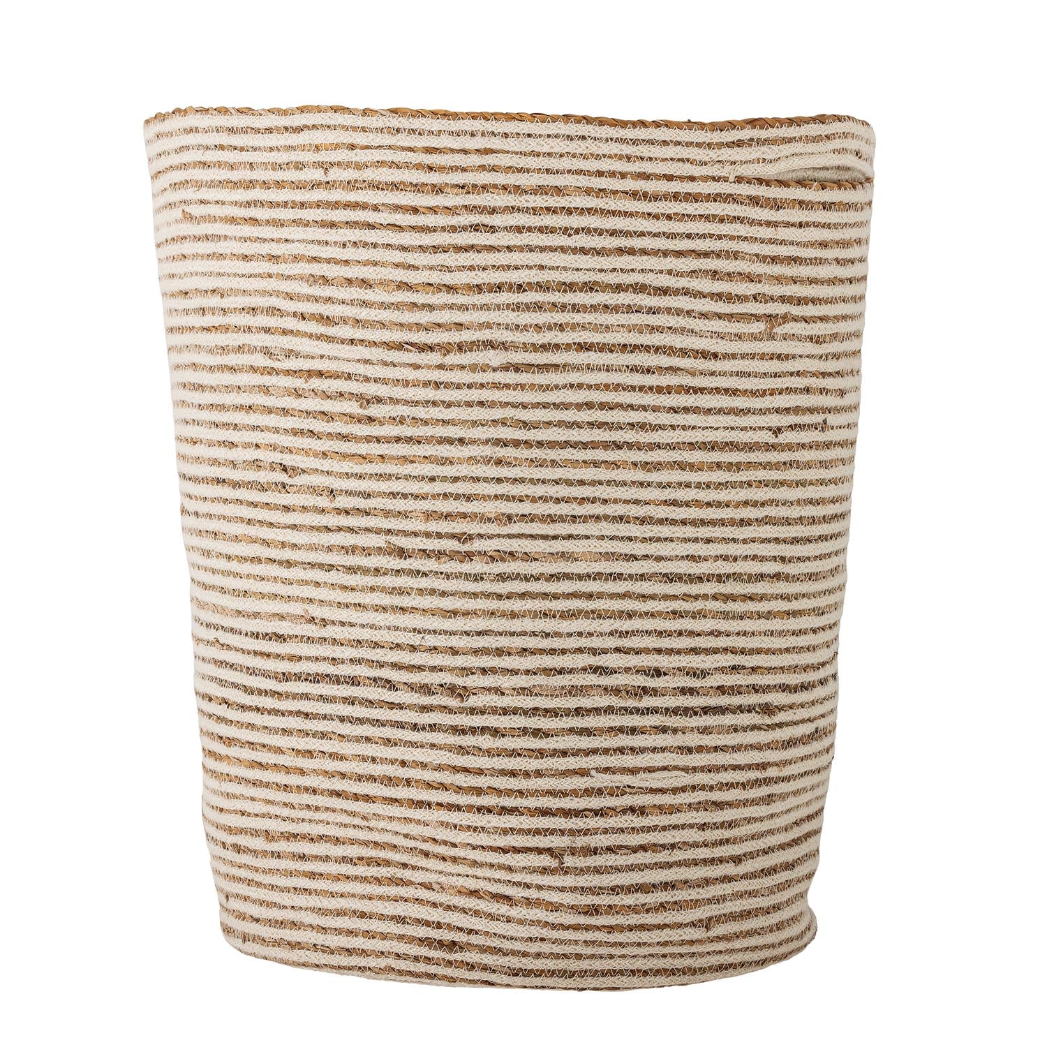 Der Selena Korb aus weisser Jute von Bloomingville vereint stilvolle Ästhetik und Funktionalität. Ideal für moderne und rustikale Räume.