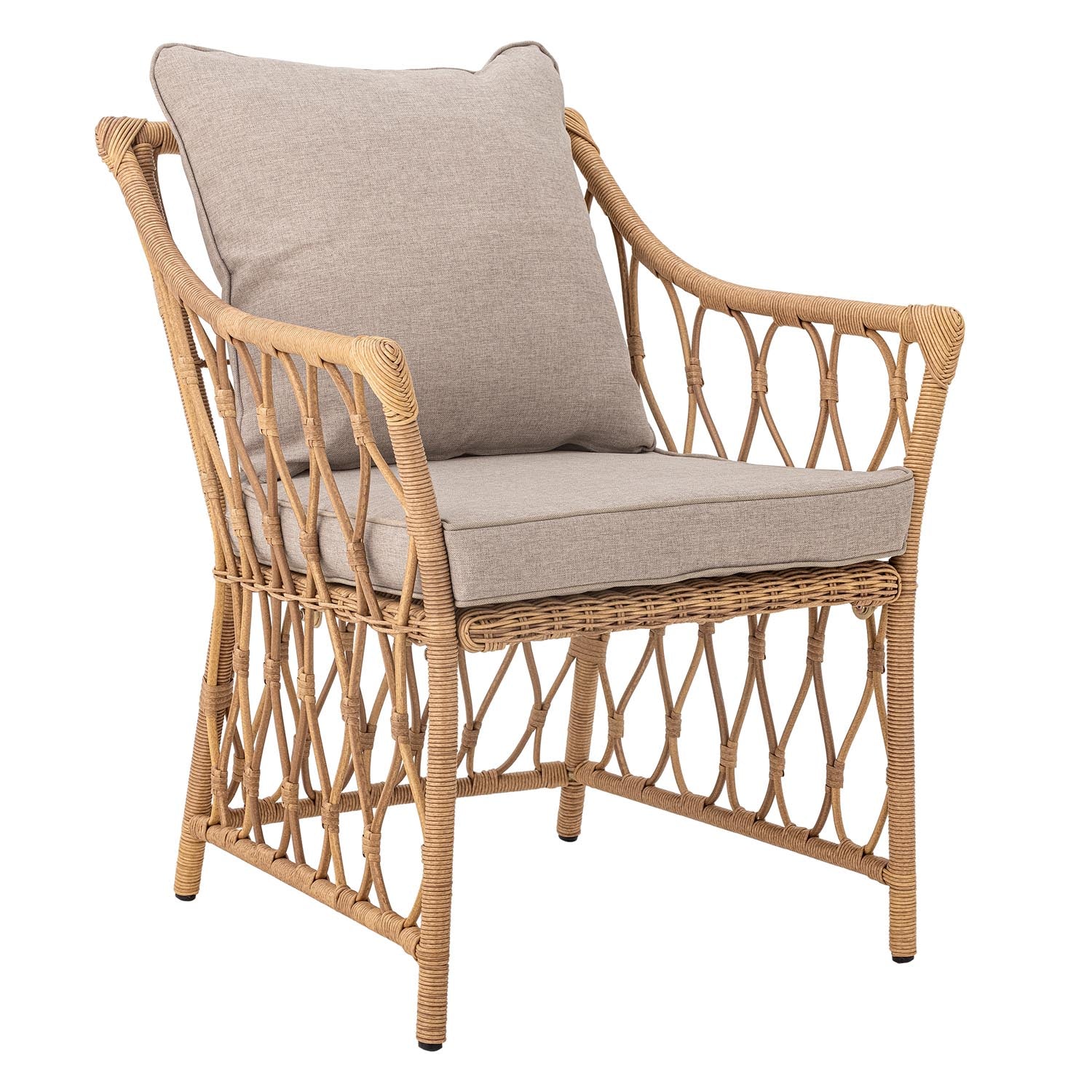 Belluce Sessel aus Polyrattan in Natur von Bloomingville, modern und komfortabel, perfekt für stilvolle Wohnräume und Entspannung.