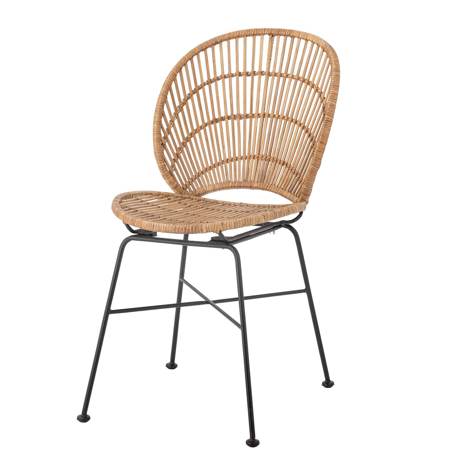 Der Fiore Esszimmerstuhl von Bloomingville vereint skandinavische Eleganz mit natürlichem Rattan für stilvolles Wohnen.