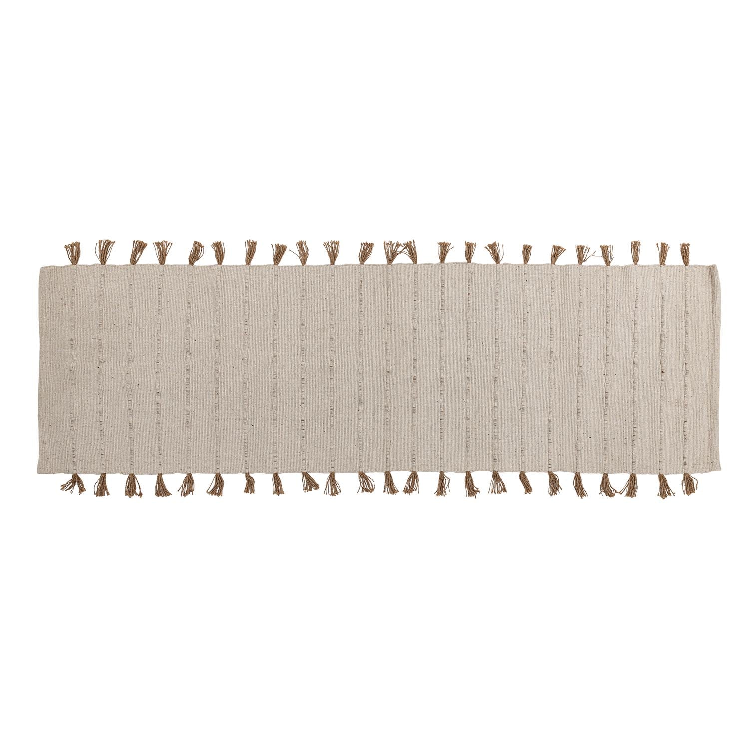 Avino Teppich aus Baumwolle in Natur von Bloomingville, elegant und umweltfreundlich, perfekt für moderne Wohnräume.