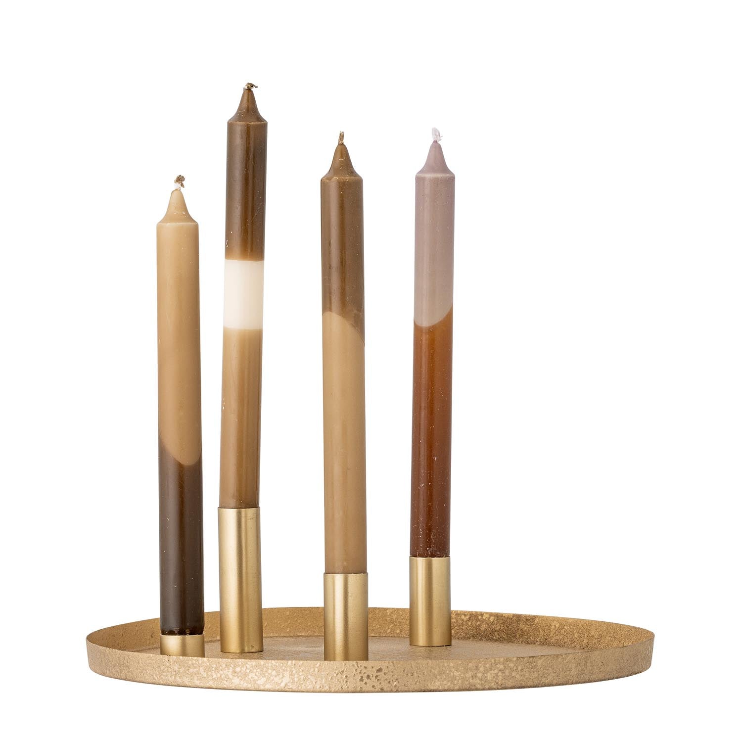 Eleganter Adventskerzenständer aus goldfarbenem Metall von Bloomingville, ideal für eine stilvolle Weihnachtsdekoration.