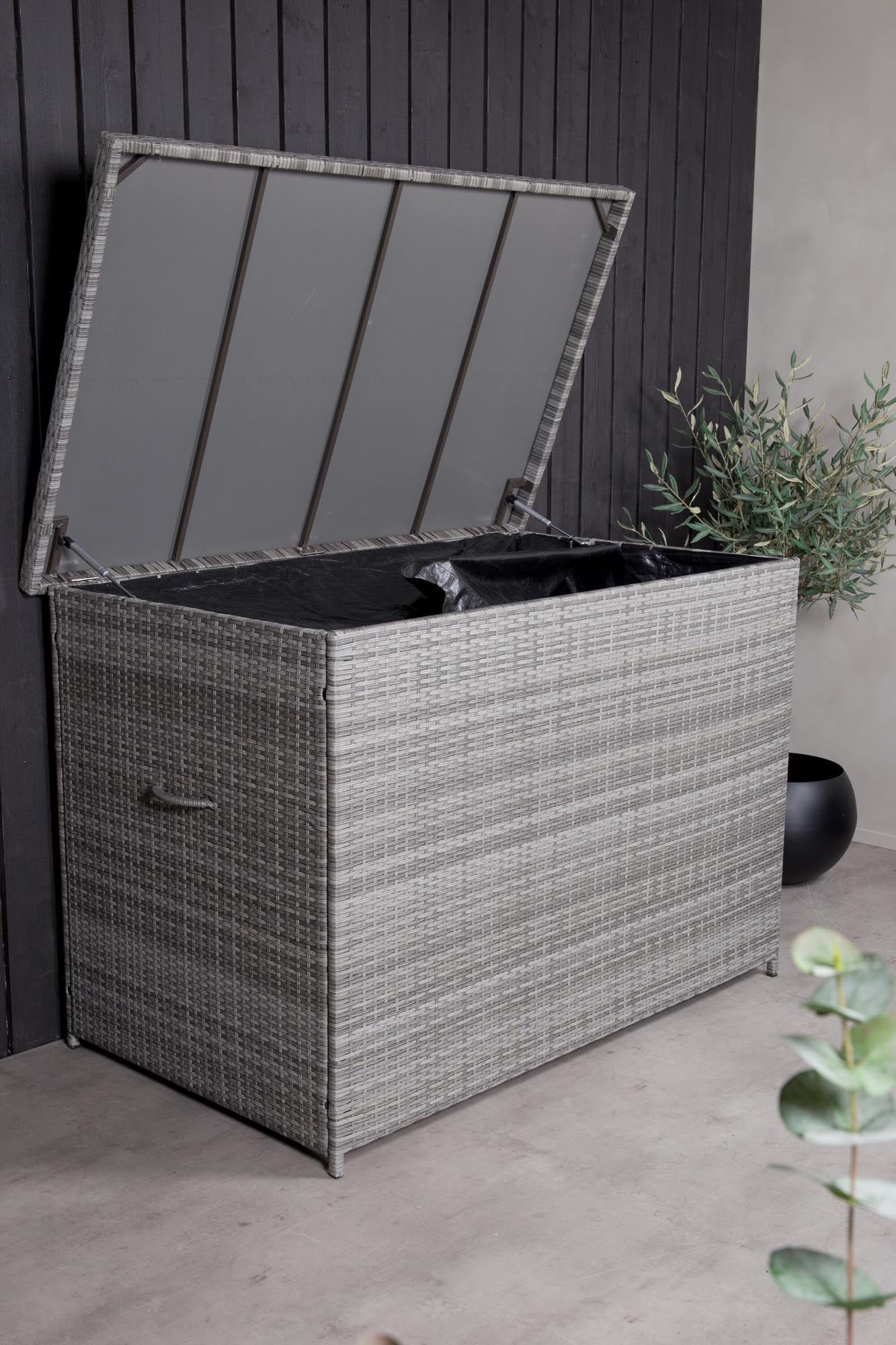 Wetterfeste Kissenbox von Venture Home, ideal für Garten oder Terrasse, bietet stilvollen und praktischen Stauraum für Ihre Kissen.