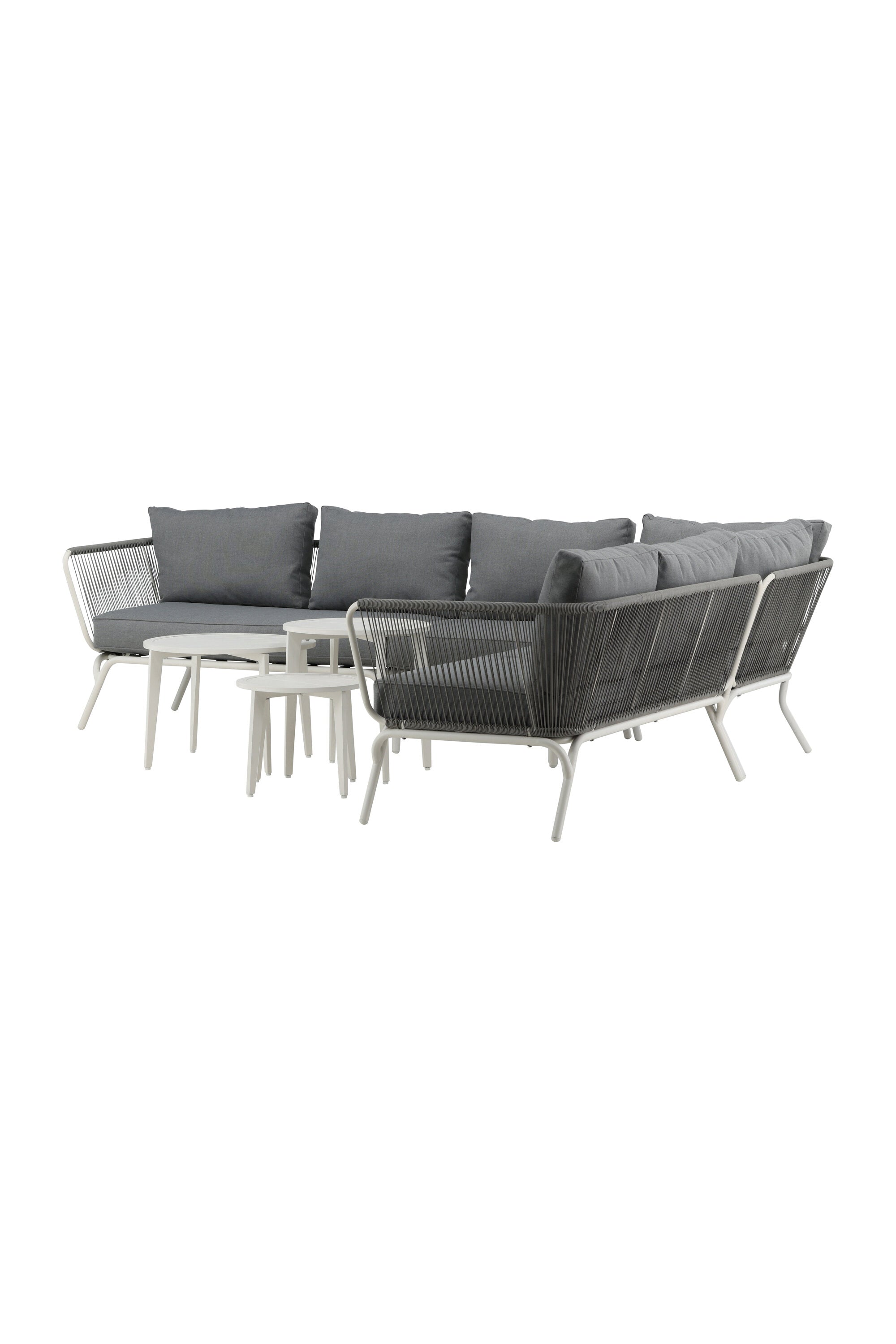 Roxo Ecksofa Outdoorset ⌀50cm in Weiss präsentiert im Onlineshop von KAQTU Design AG. Loungeset ist von Venture Home