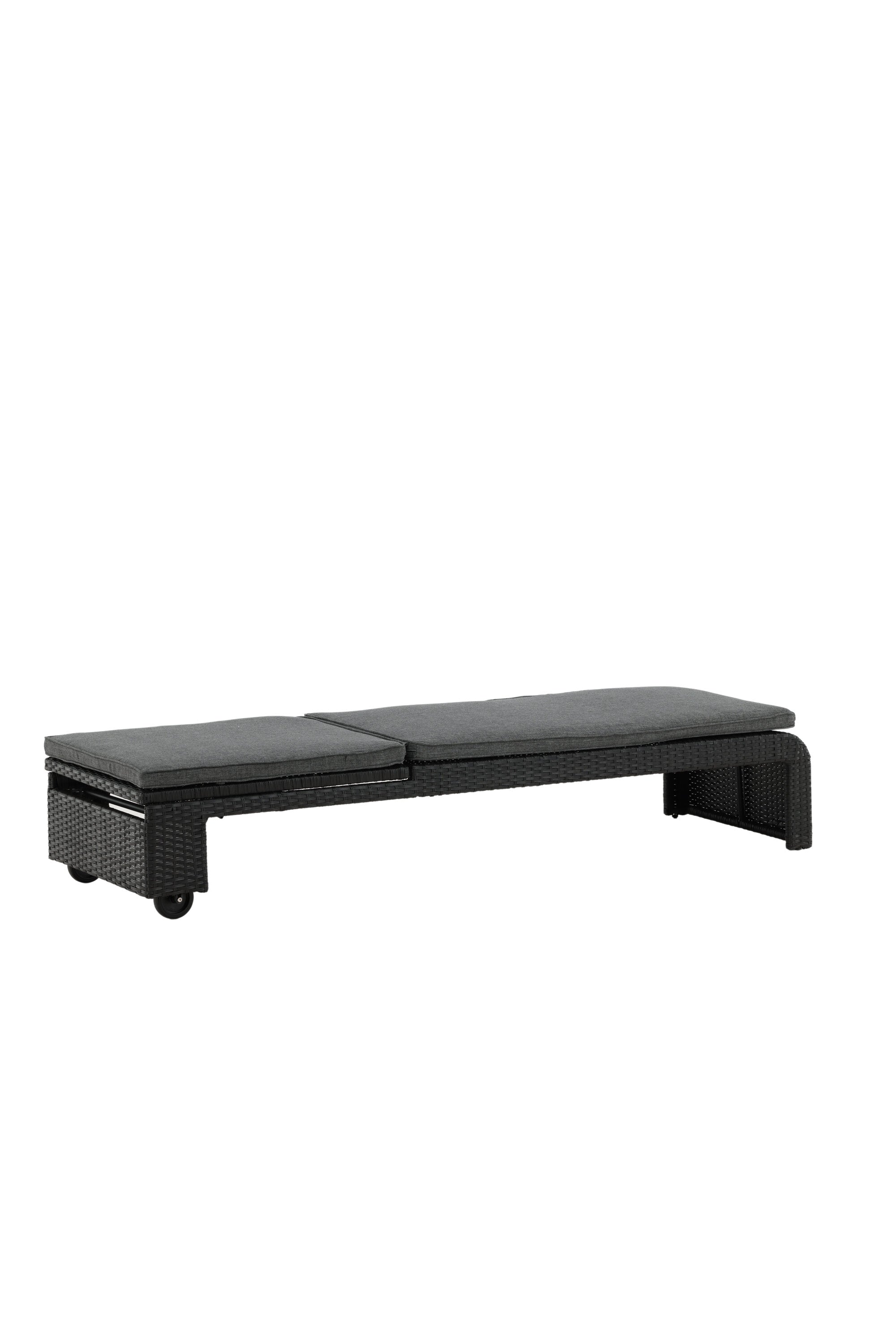London Sonnenliege in Schwarz präsentiert im Onlineshop von KAQTU Design AG. Liegestuhl ist von Venture Home