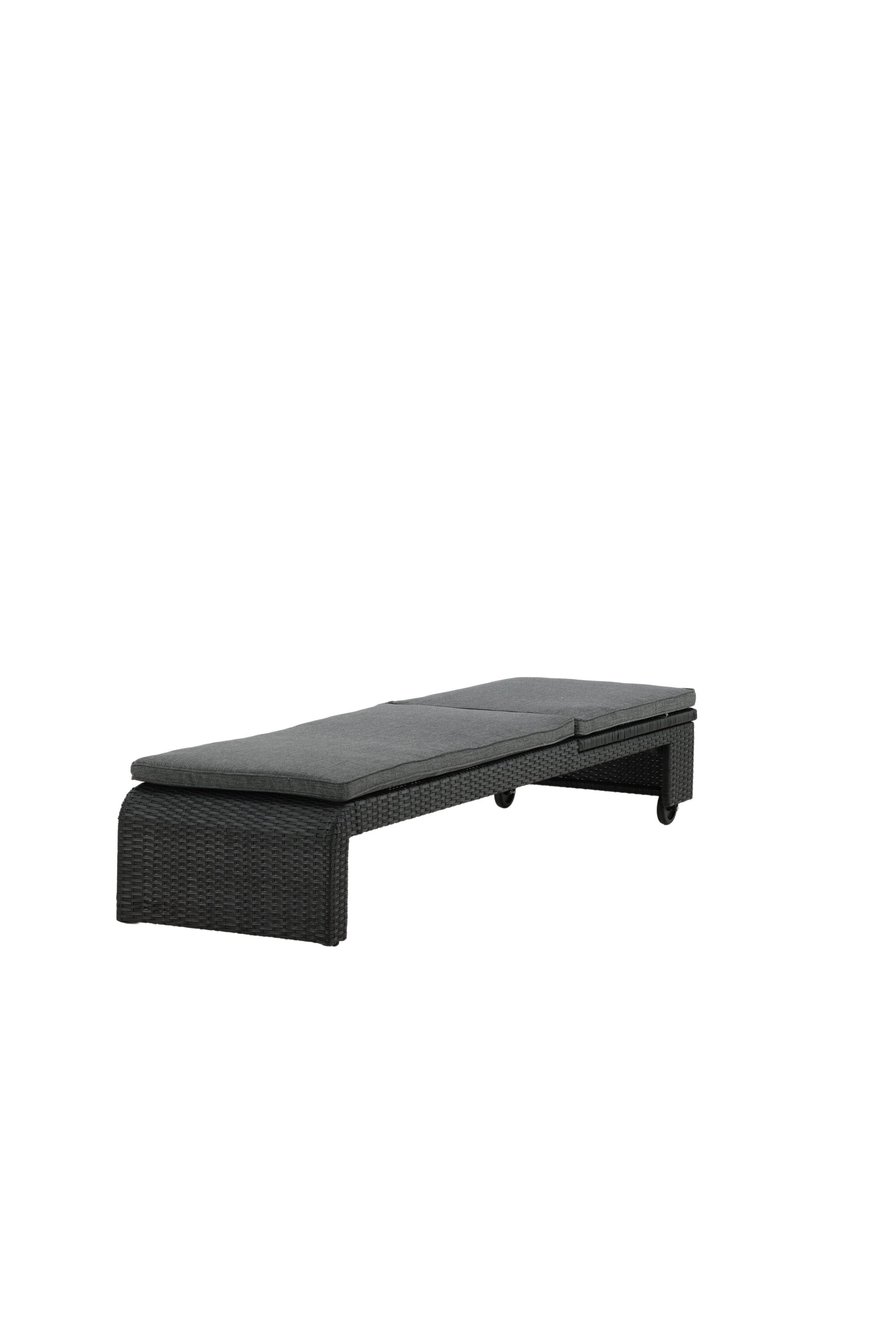 London Sonnenliege in Schwarz präsentiert im Onlineshop von KAQTU Design AG. Liegestuhl ist von Venture Home