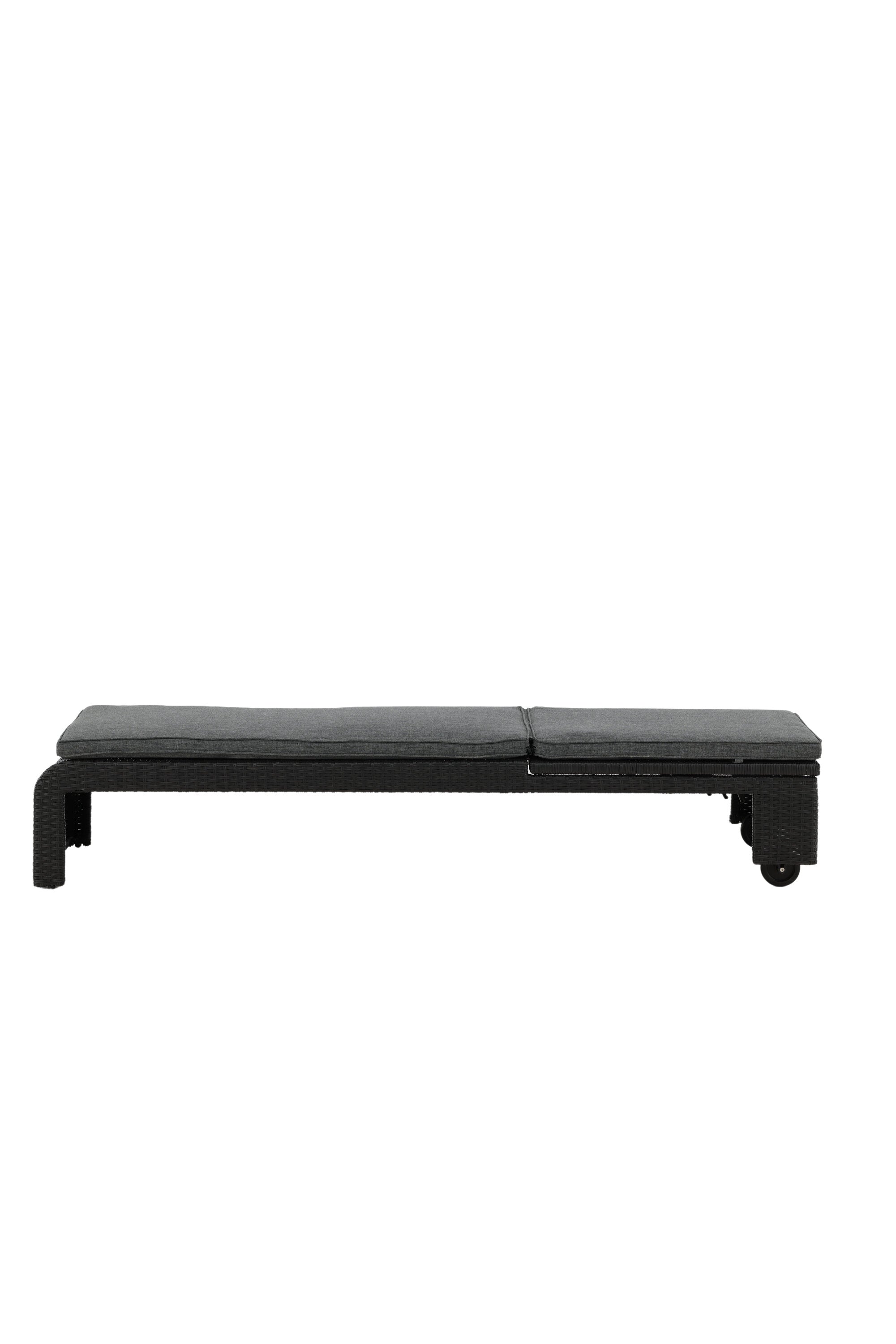 London Sonnenliege in Schwarz präsentiert im Onlineshop von KAQTU Design AG. Liegestuhl ist von Venture Home