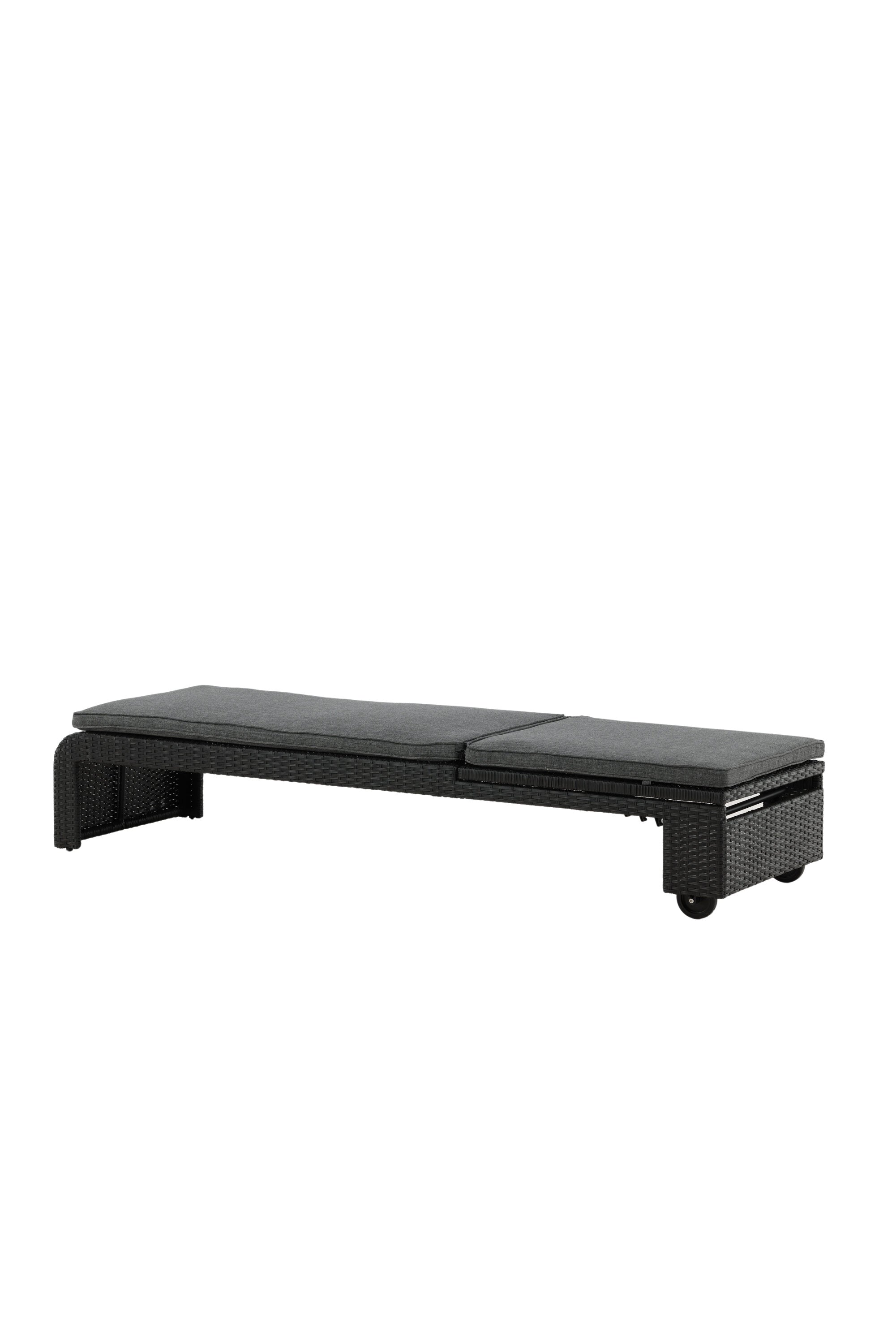 London Sonnenliege in Schwarz präsentiert im Onlineshop von KAQTU Design AG. Liegestuhl ist von Venture Home