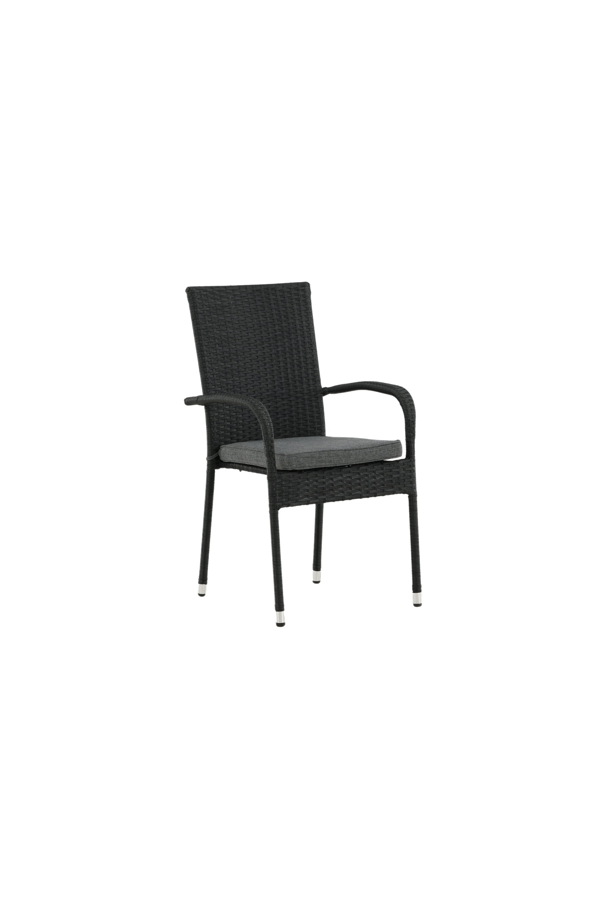 Anna Gartenstuhl in Schwarz präsentiert im Onlineshop von KAQTU Design AG. Gartenstuhl mit Armlehnen ist von Venture Home