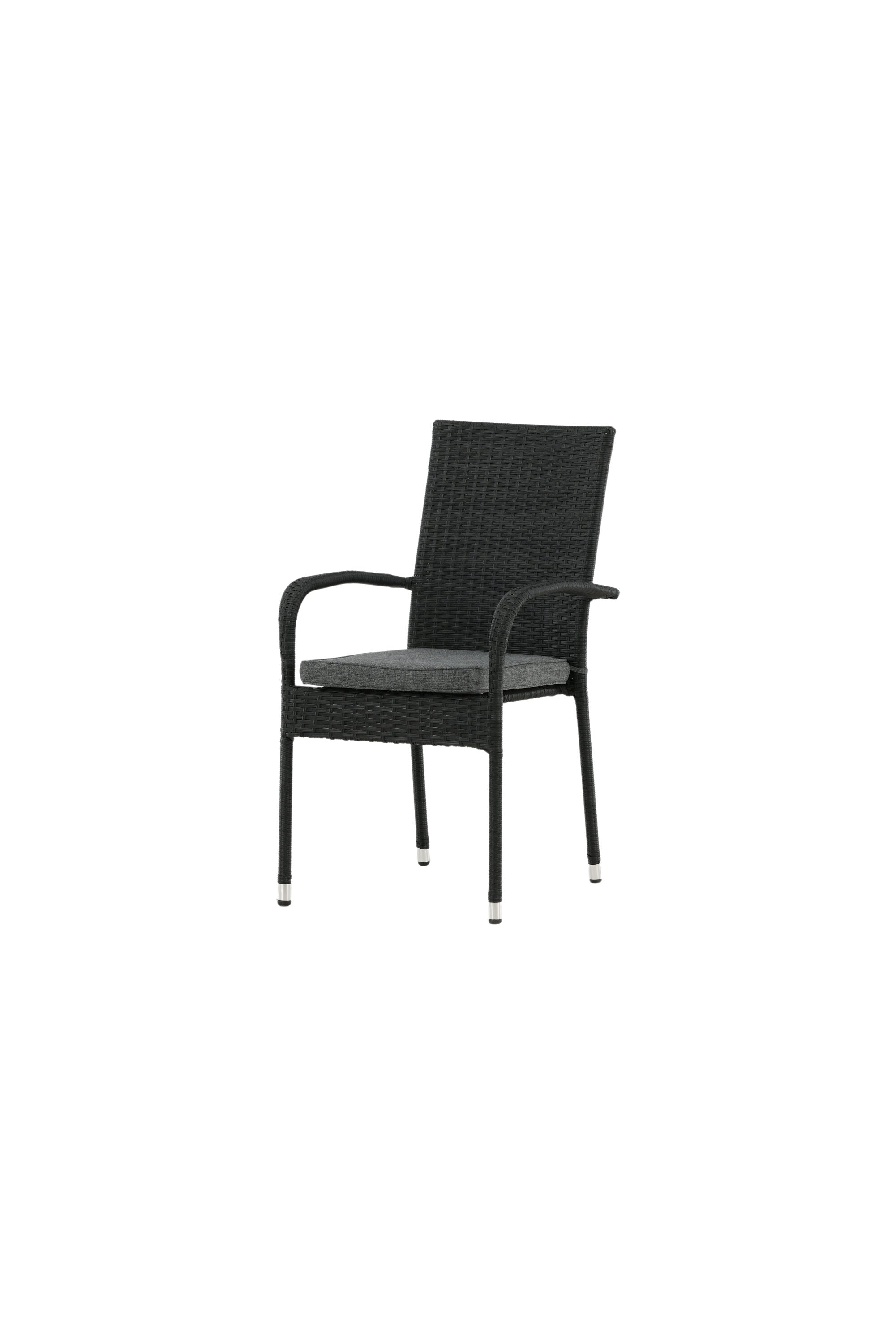 Anna Gartenstuhl in Schwarz präsentiert im Onlineshop von KAQTU Design AG. Gartenstuhl mit Armlehnen ist von Venture Home