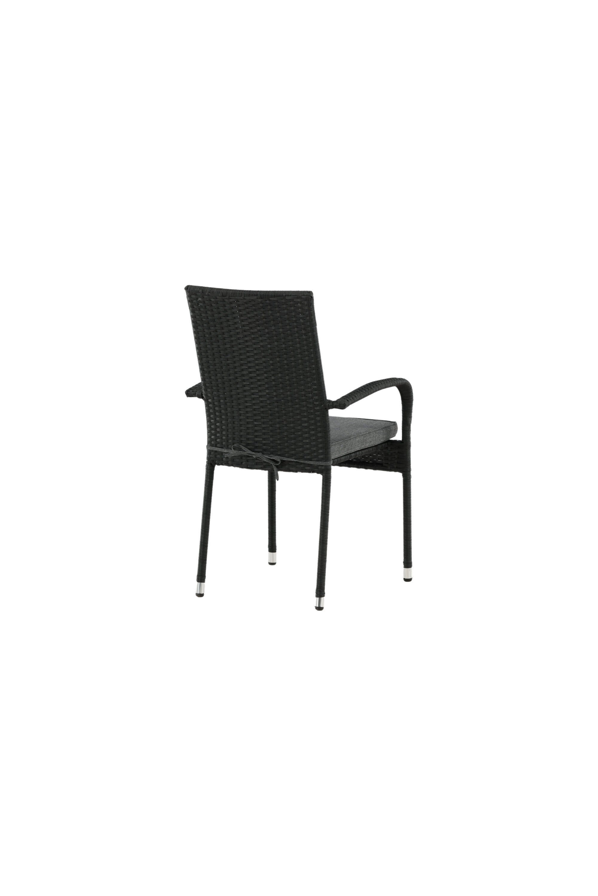 Anna Gartenstuhl in Schwarz präsentiert im Onlineshop von KAQTU Design AG. Gartenstuhl mit Armlehnen ist von Venture Home
