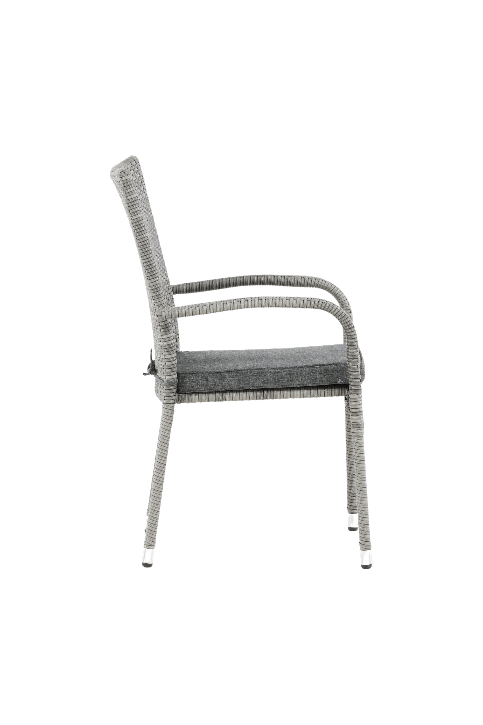Anna Gartenstuhl in Grau präsentiert im Onlineshop von KAQTU Design AG. Gartenstuhl mit Armlehnen ist von Venture Home