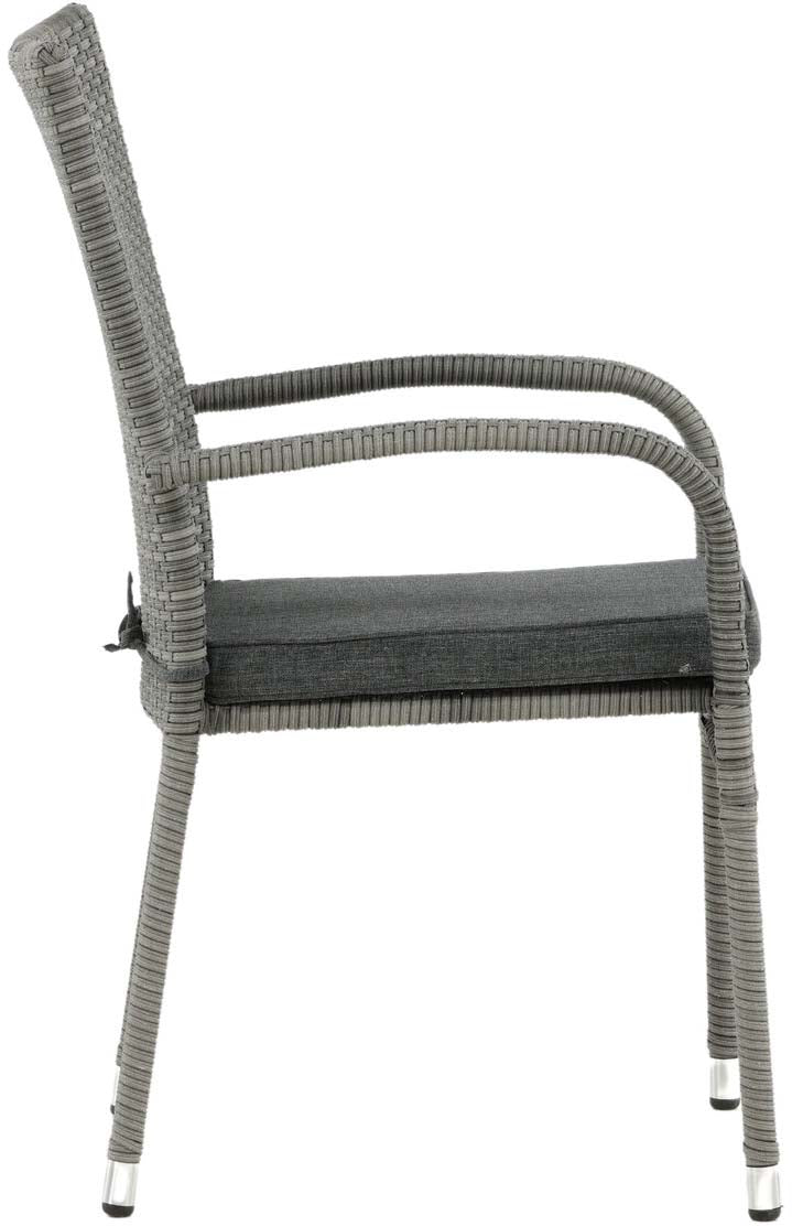 Eleganter Anna Gartenstuhl von Venture Home mit robustem Korbgeflecht, ideal für stilvolle Außenbereiche und entspannte Stunden im Freien.